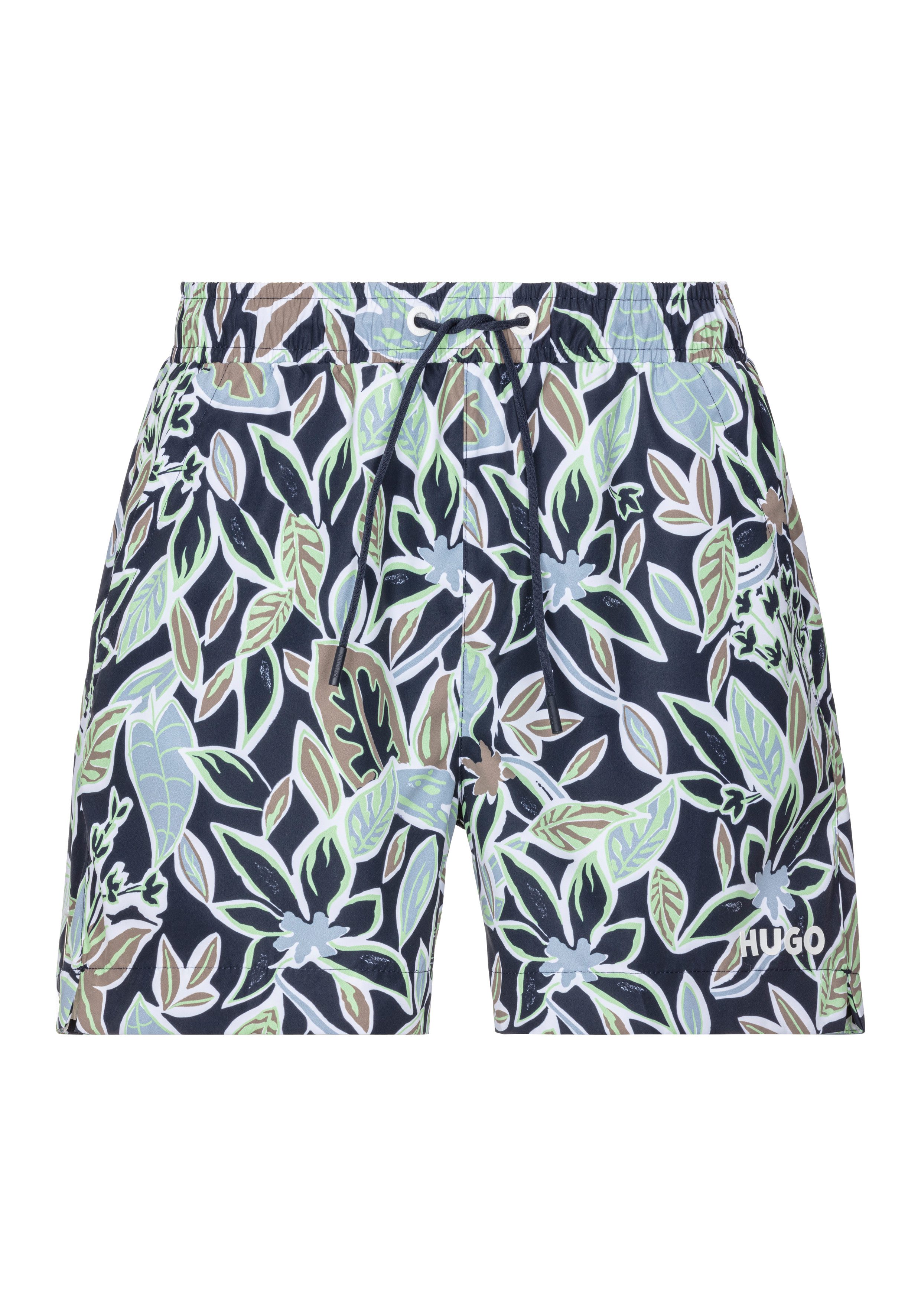 HUGO underwear Zwemshort CALALA met tropisch patroon