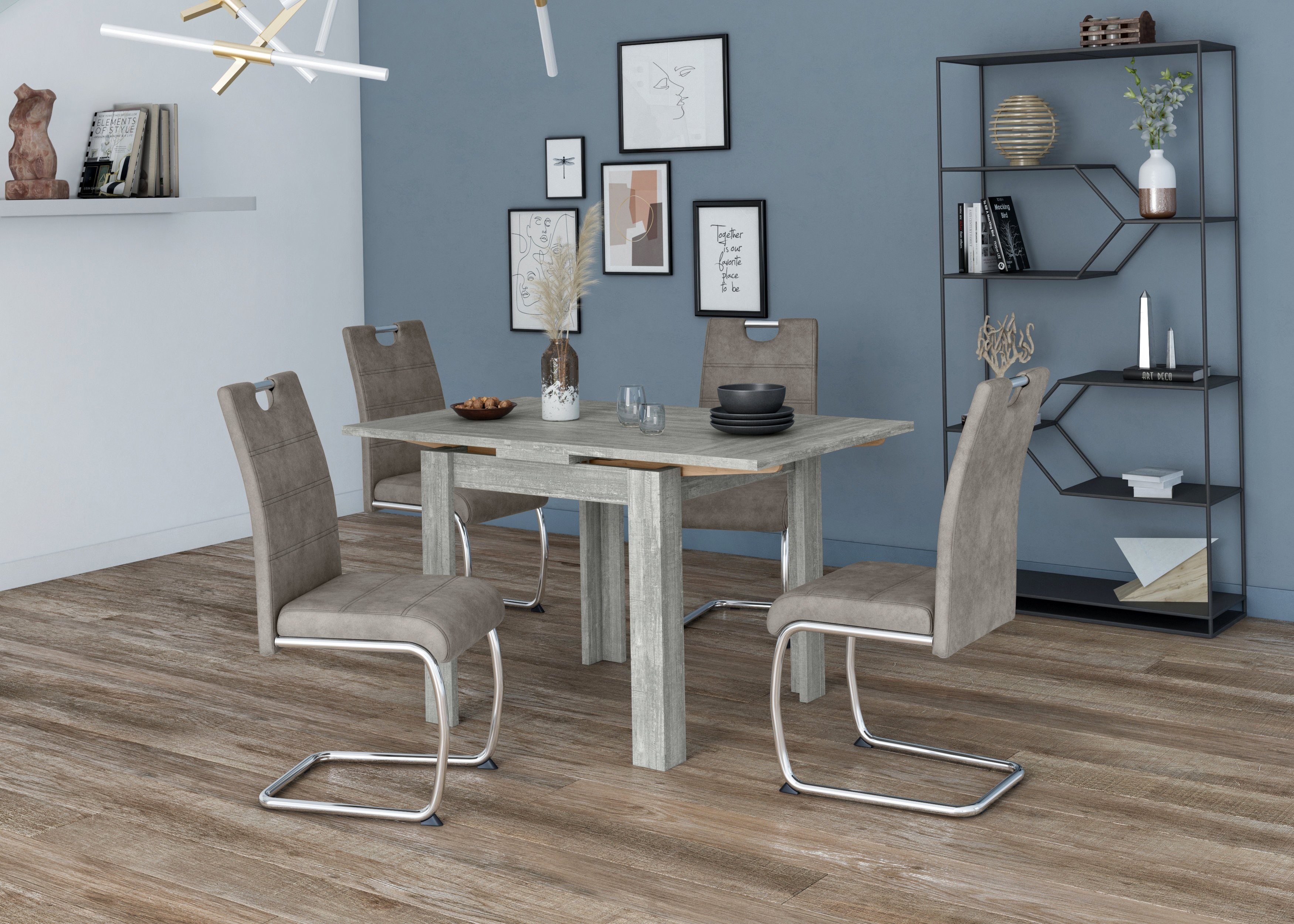 Mäusbacher Eettafel Monti BESTSELLER!, tafel, keukentafel, uittrekbare tafel uit te trekken tot 136 cm