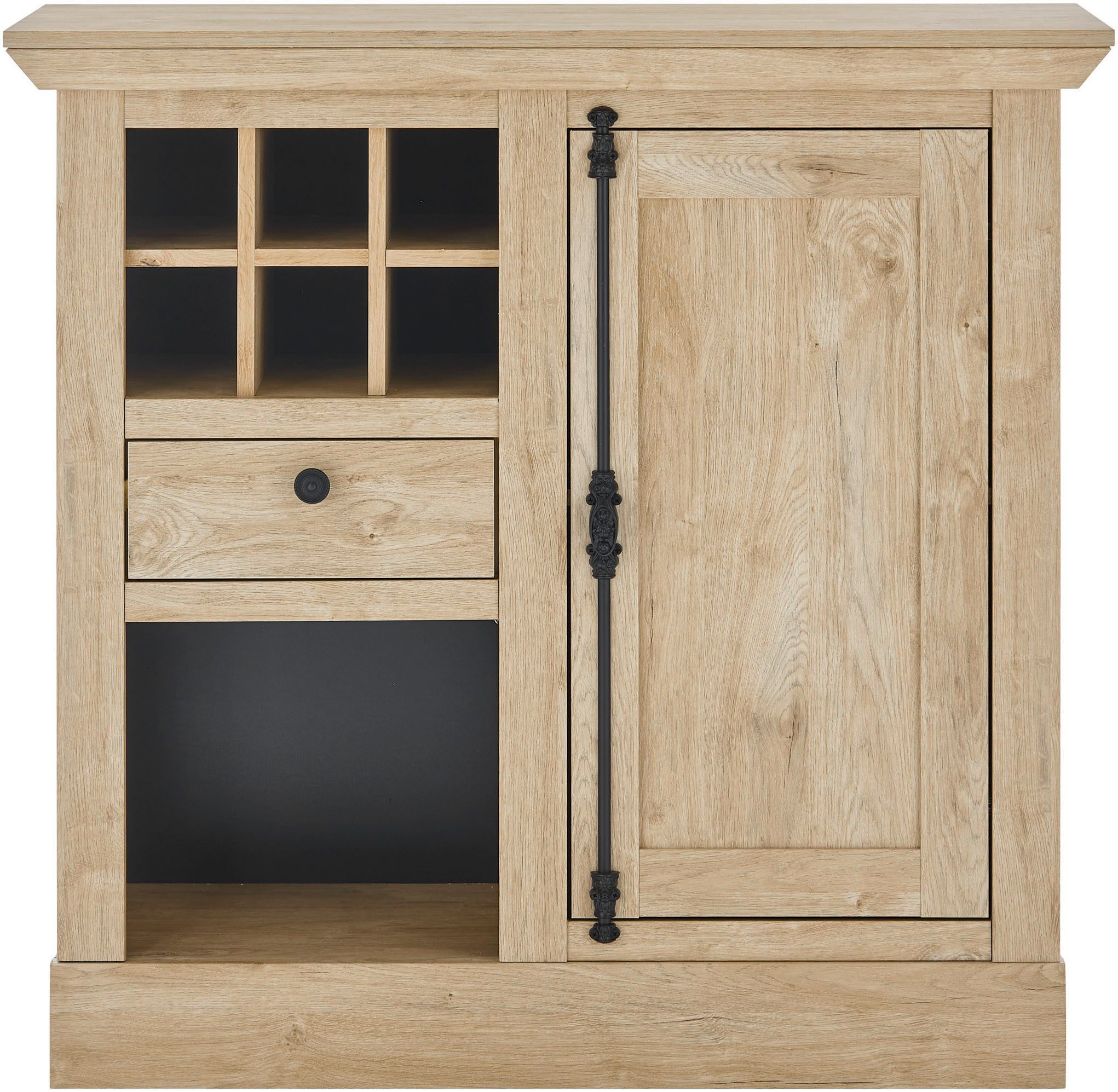 Home affaire Highboard Cornwall, commode in landelijke stijl, kast, sideboard, eiken decor (1 stuk)
