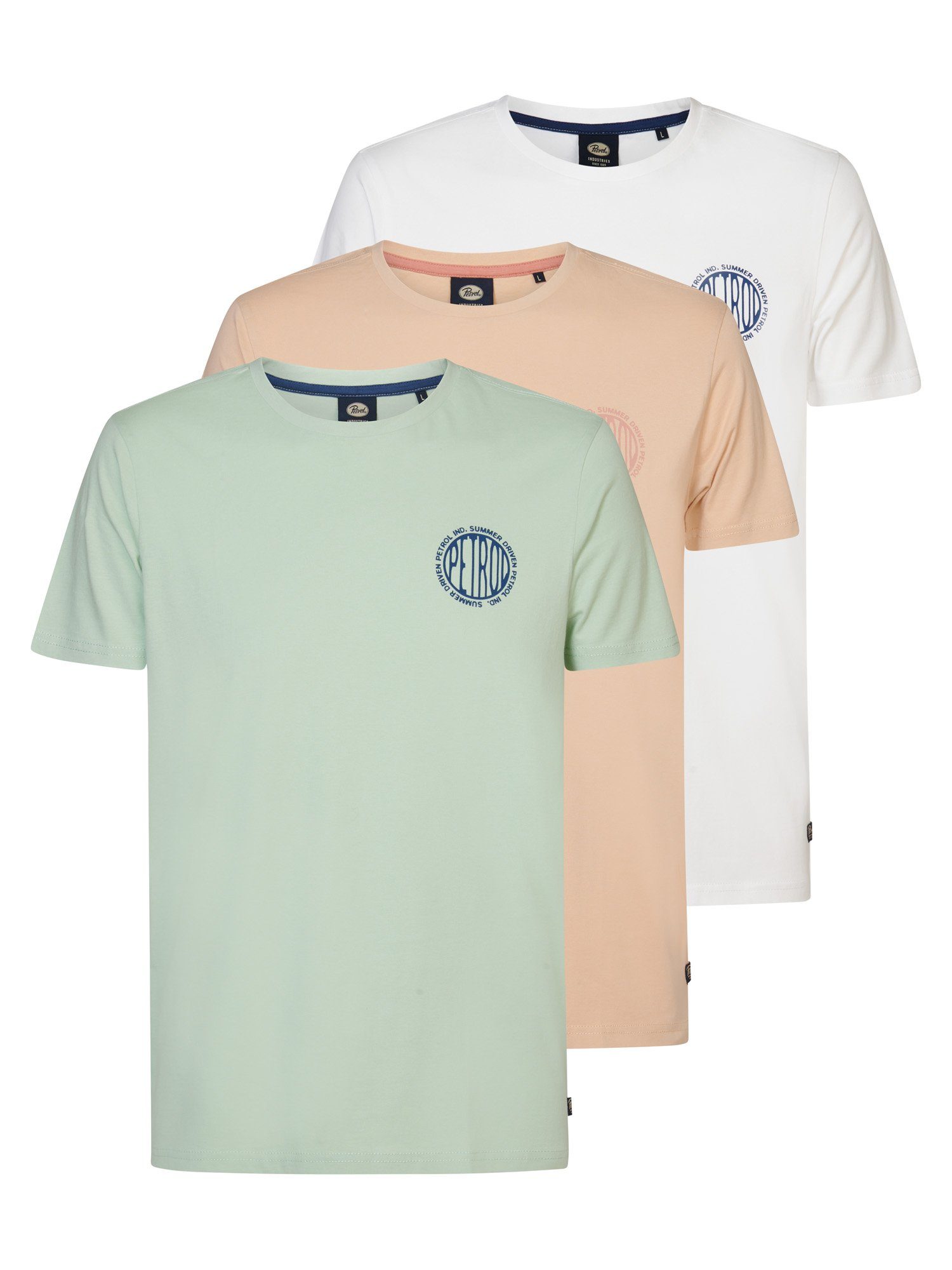 Petrol Industries T-shirt (3-delig Set van 3)