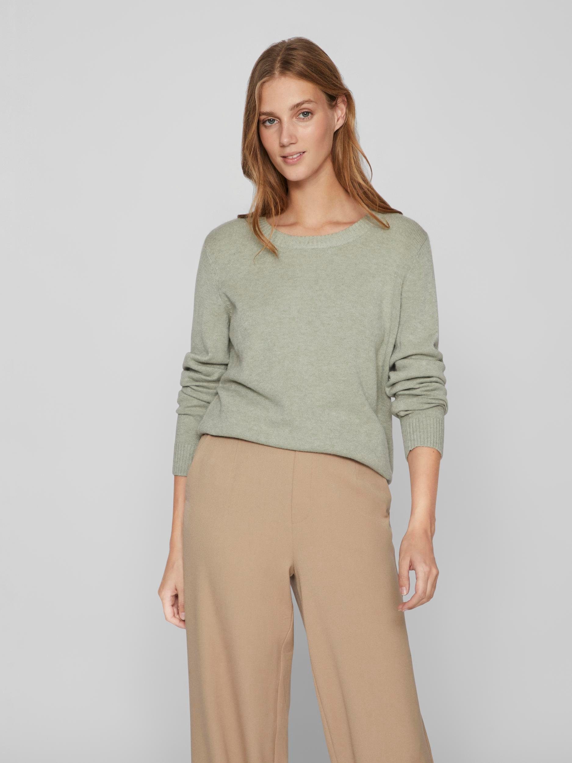 Vila Trui met ronde hals VIRIL O-NECK L-S KNIT TOP NOOS