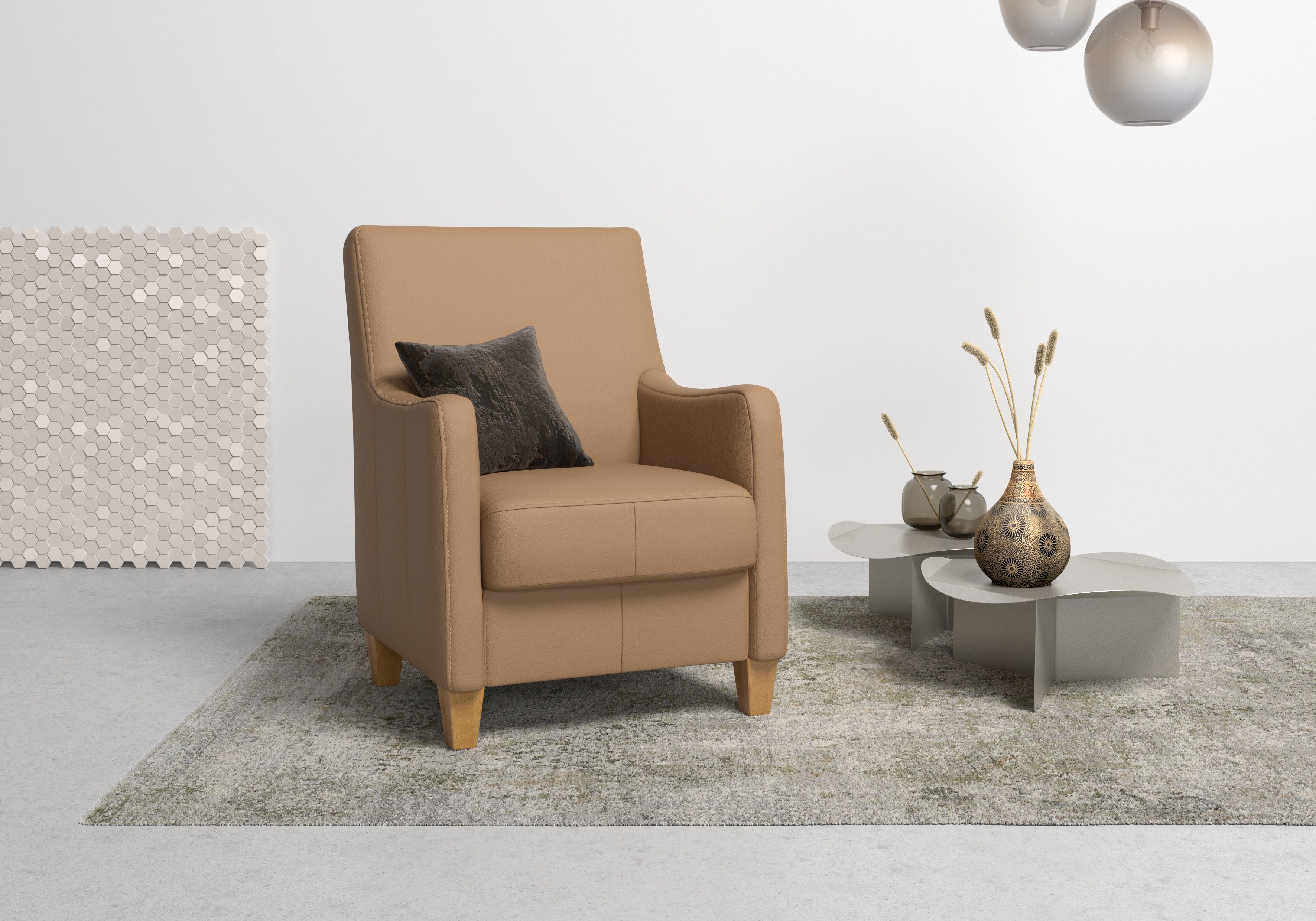 Home affaire Fauteuil Palmera Binnenveringsinterieur, in 5 stofkwaliteiten