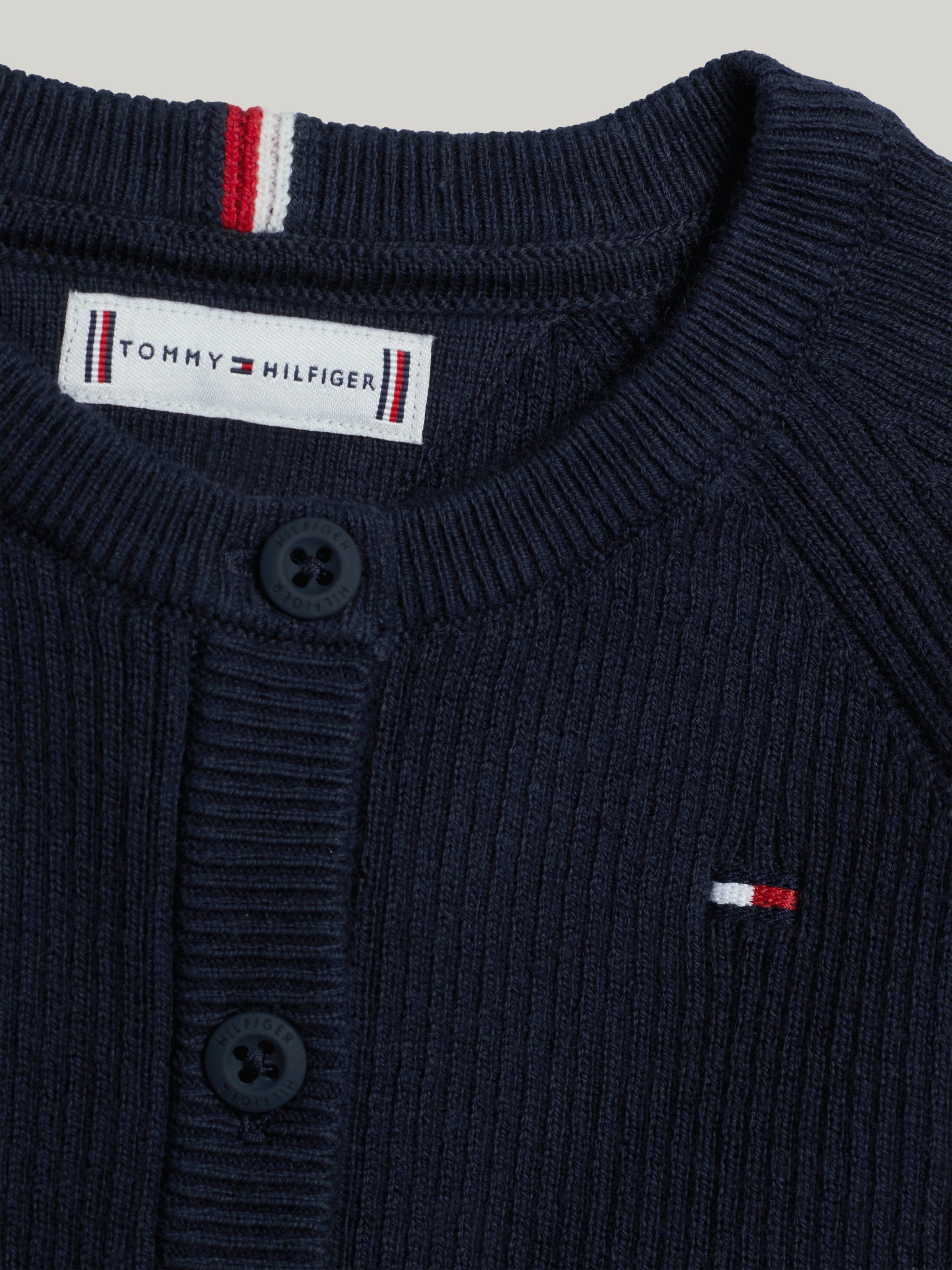 Tommy Hilfiger Vest ESSENTIAL REGULAR CARDIGAN LS Baby tot 2 jaar met logo-borduursel