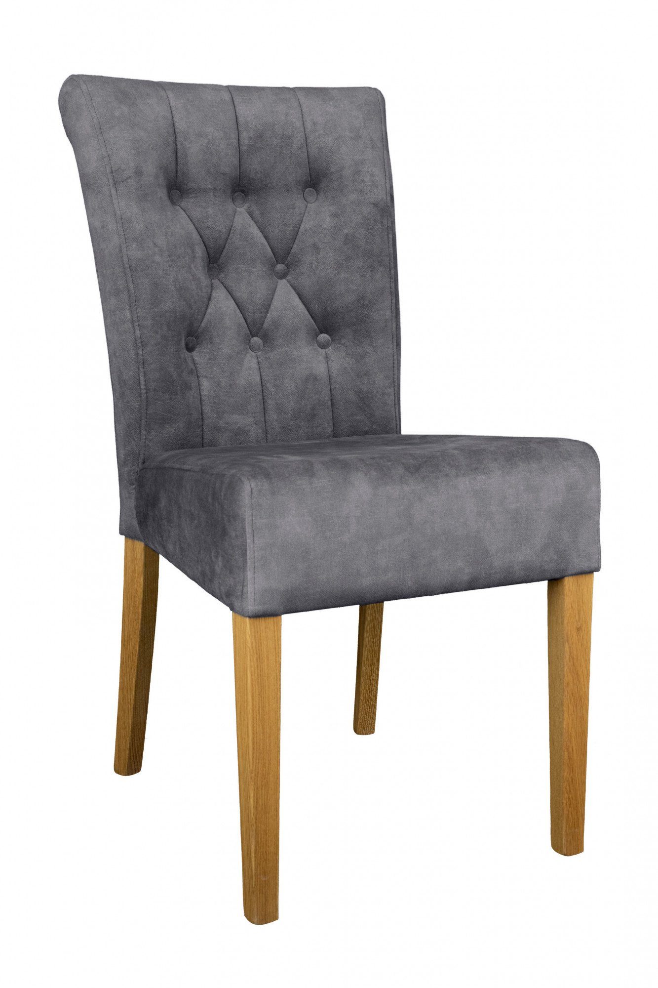 Home affaire Stoel met 4 poten Ravenna Eetkamerstoel met capitonnage (set, 2 stuks)