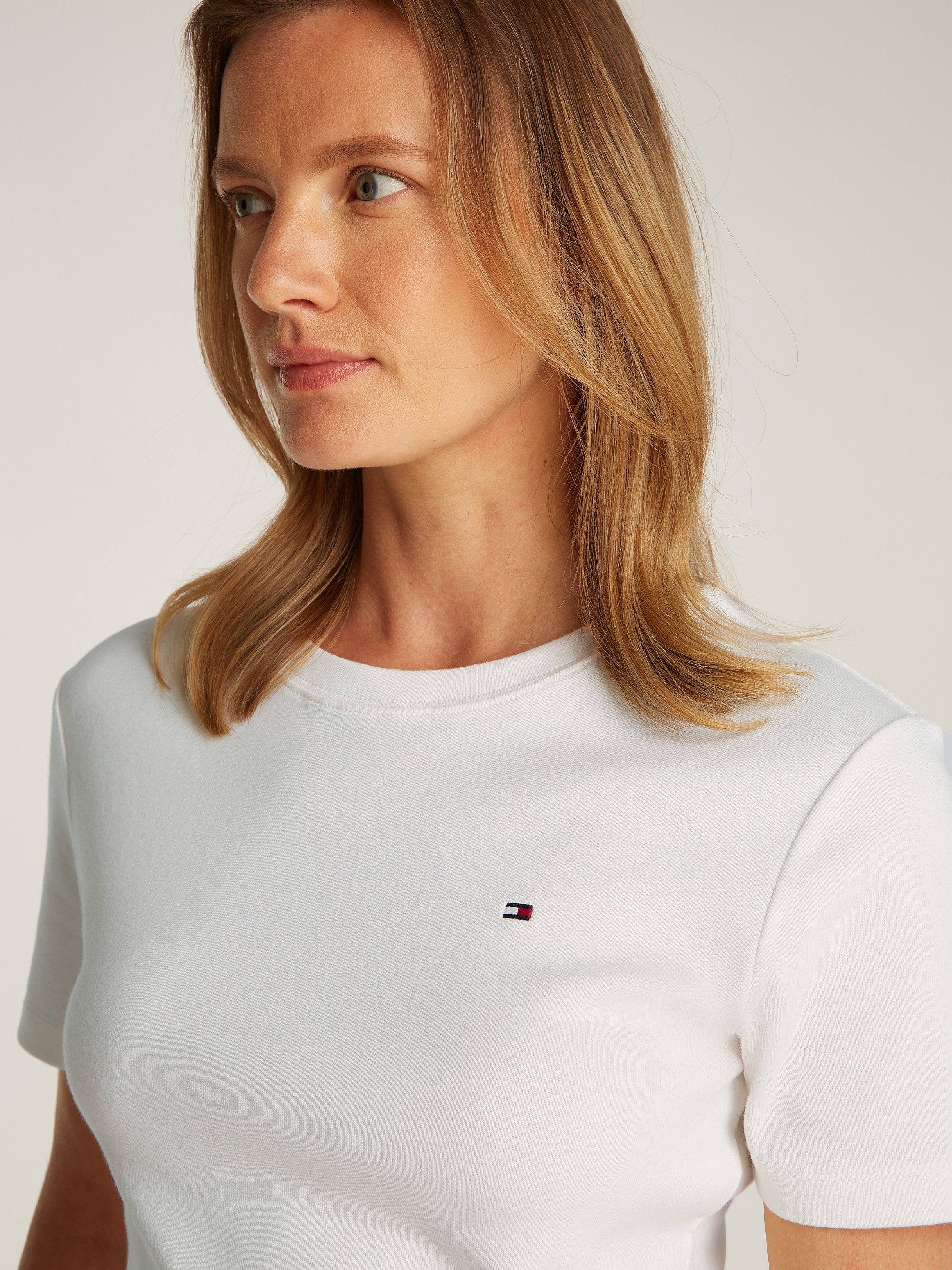 Tommy Hilfiger T-shirt SLIM CODY C-NK SS met geborduurd logo
