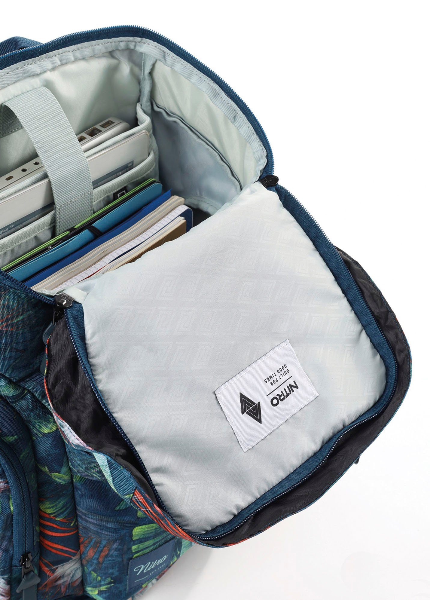 NITRO Vrijetijdsrugzak Daypacker met laptopvak, schoolrugzak, wandelaarsrugzak of streetpack