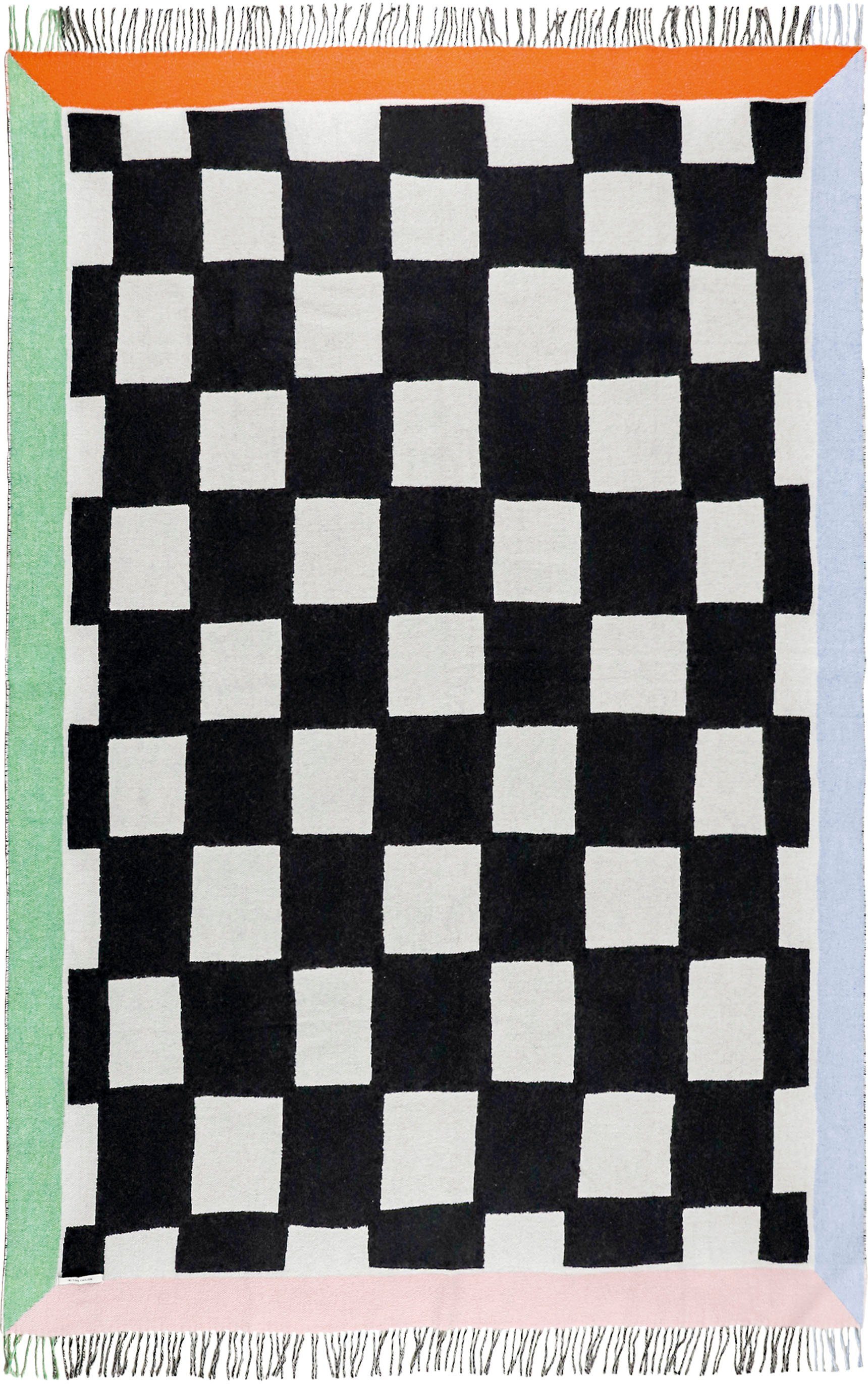 TOM TAILOR HOME Plaid Checkmate Bings Kunstenaarscollectie plaids multicolor