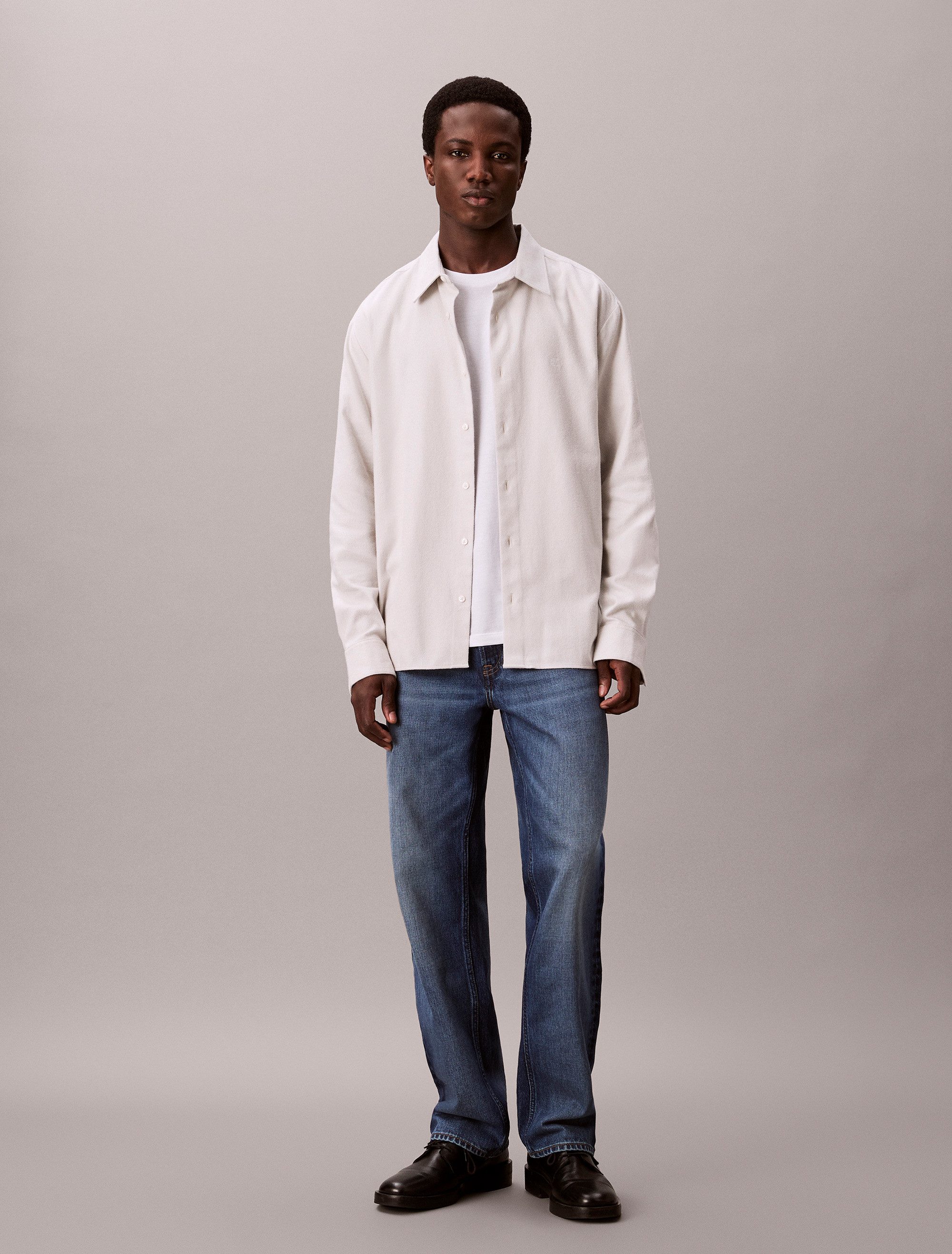 Calvin Klein Flanellen overhemd LS MELANGE FLANNEL EASY SHIRT