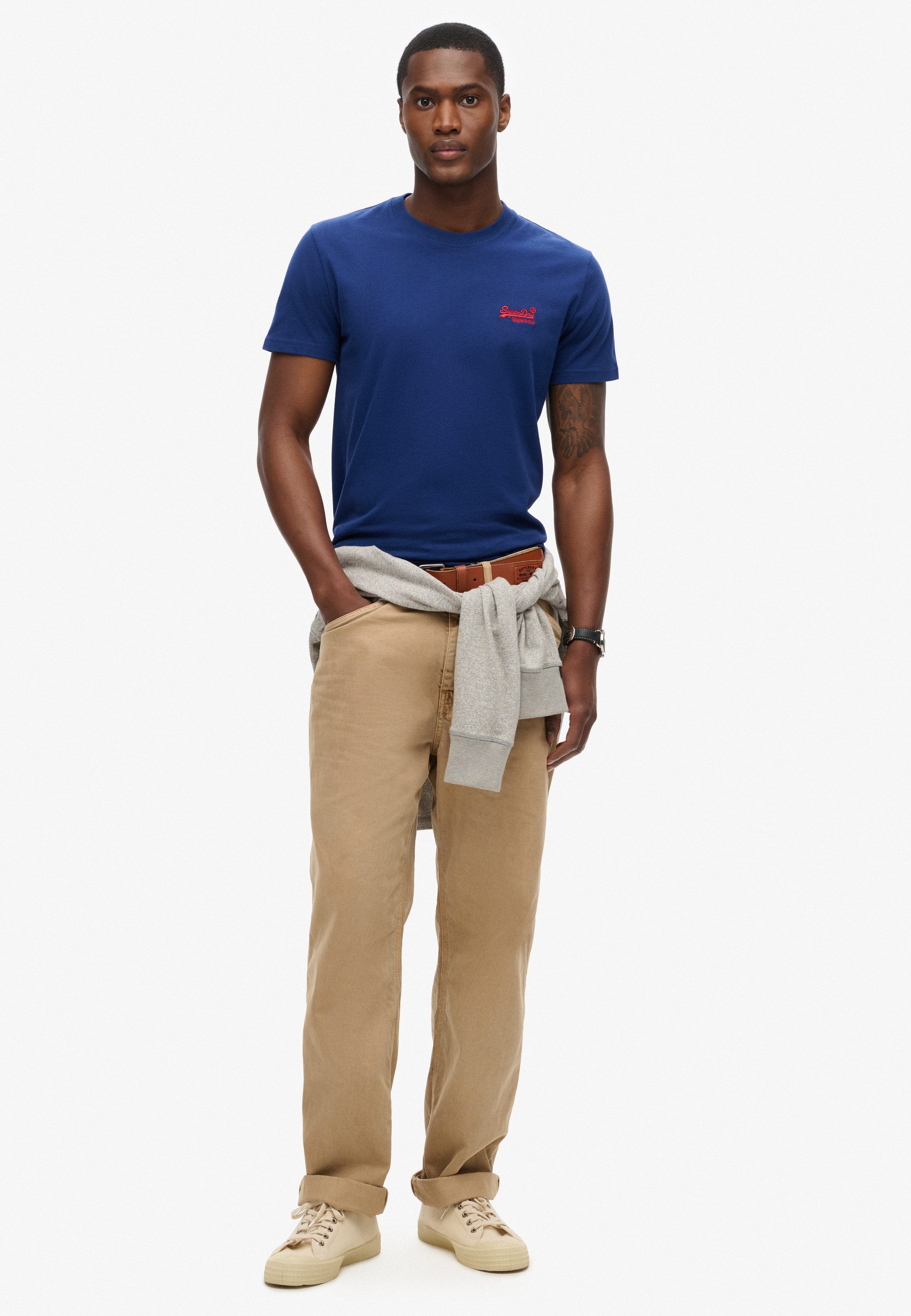 Superdry Shirt met ronde hals ESSENTIAL LOGO EMB TEE
