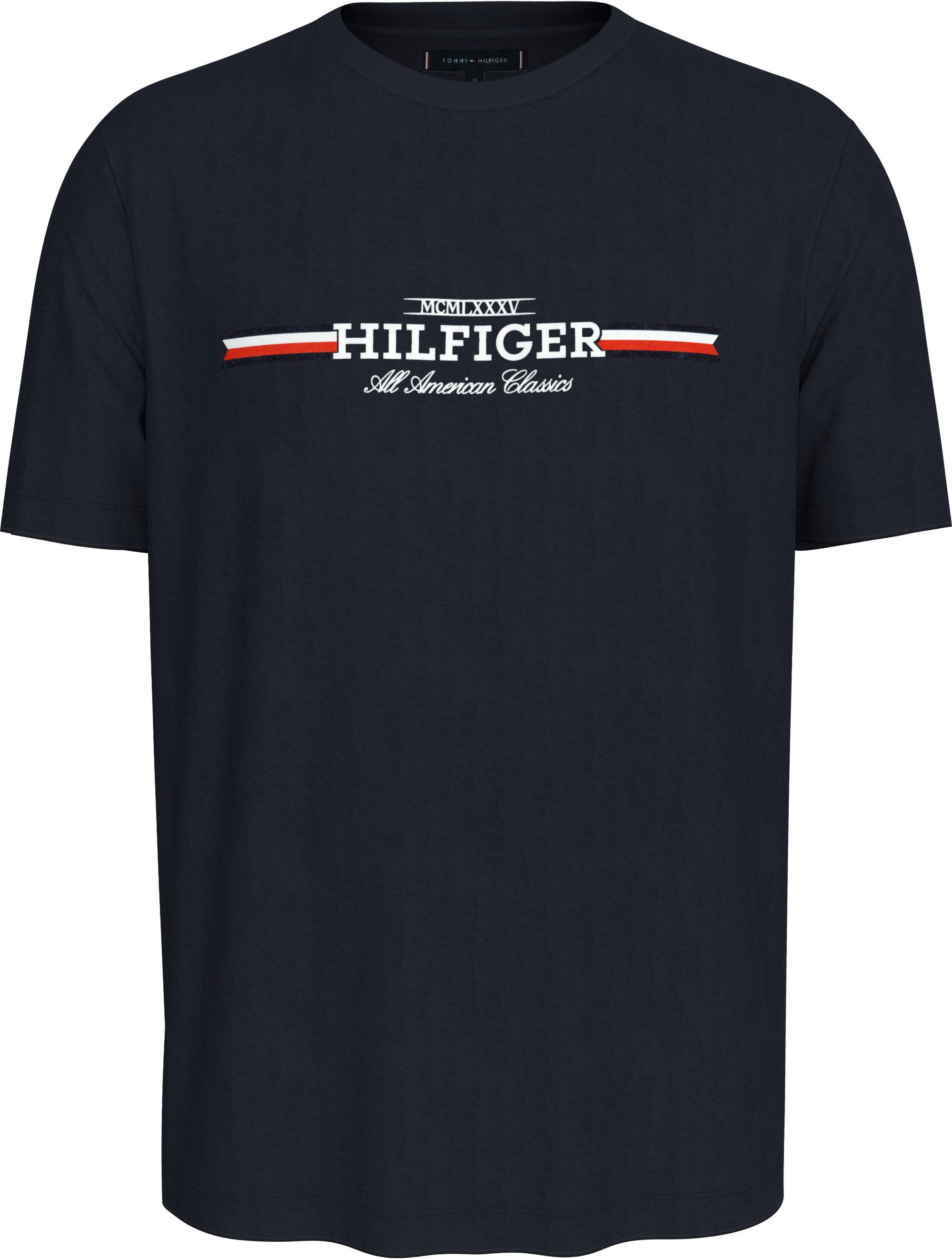 Tommy Hilfiger Shirt met ronde hals HILFIGER CHEST STRIPE TEE