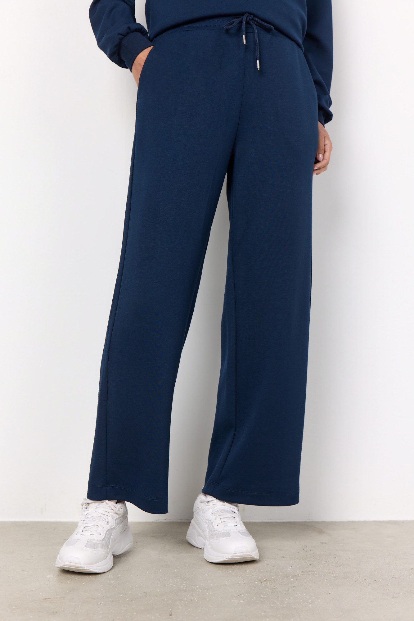 soyaconcept Joggingbroek SC-BANU 33 met rechte pijpen dames sweatbroeken maat M blauw