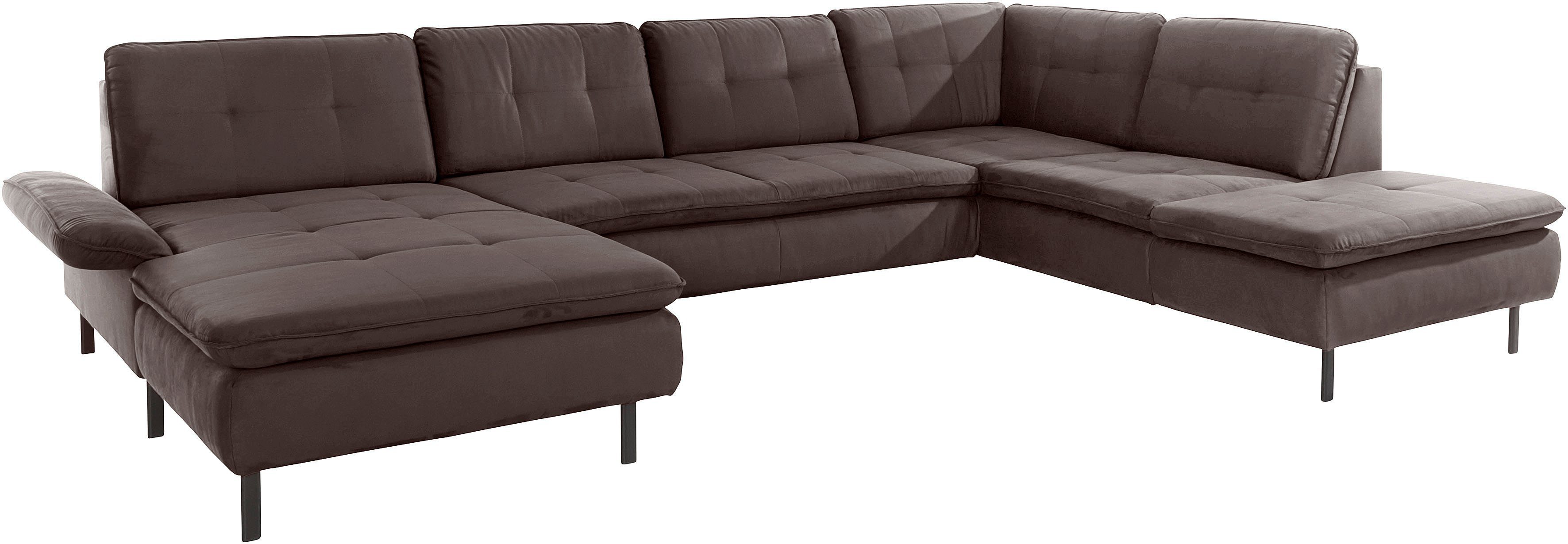 INOSIGN Zithoek Birkholm U-vorm Verstelbare armleuningen, ook in Easy Clean bekleding - met water te reinigen