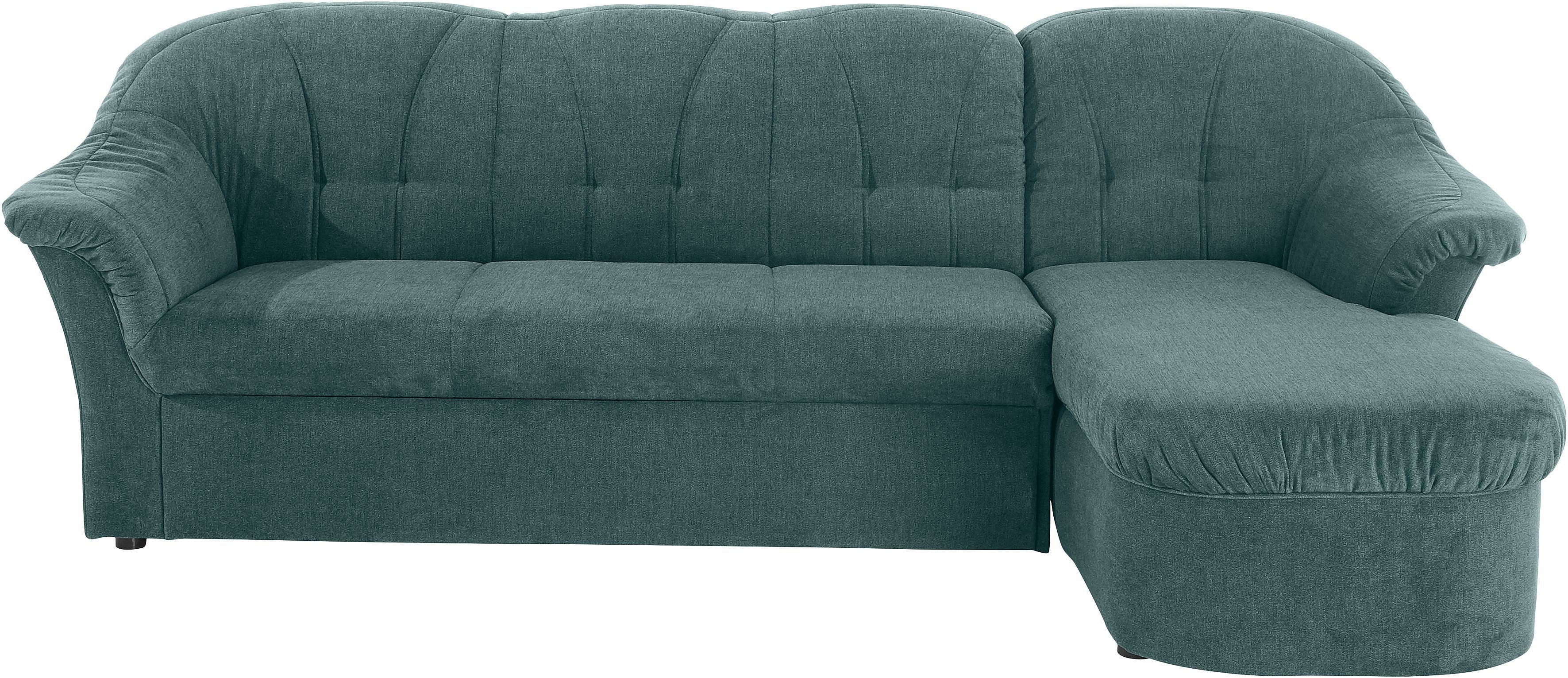 DOMO collection Hoekbank Pegnitz, elegante rugstiksels, comfortabel, L-vorm
