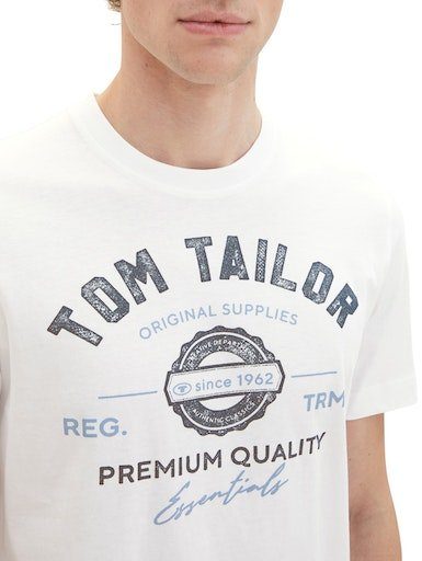 Tom Tailor T-shirt met grote logo-frontprint