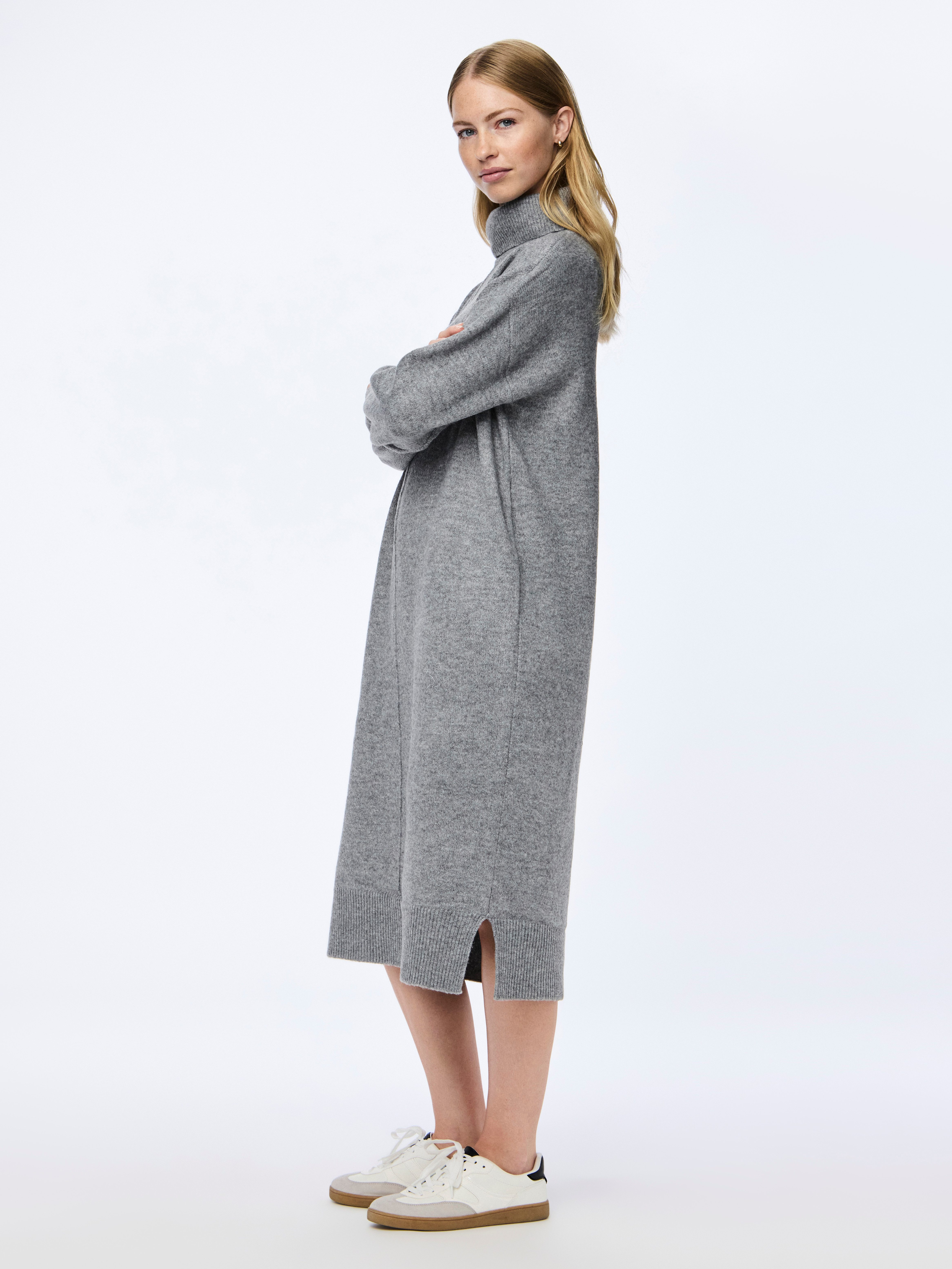 pieces Gebreide jurk PCMALOU LS ROLLNECK KNIT DRESS NOOS BC