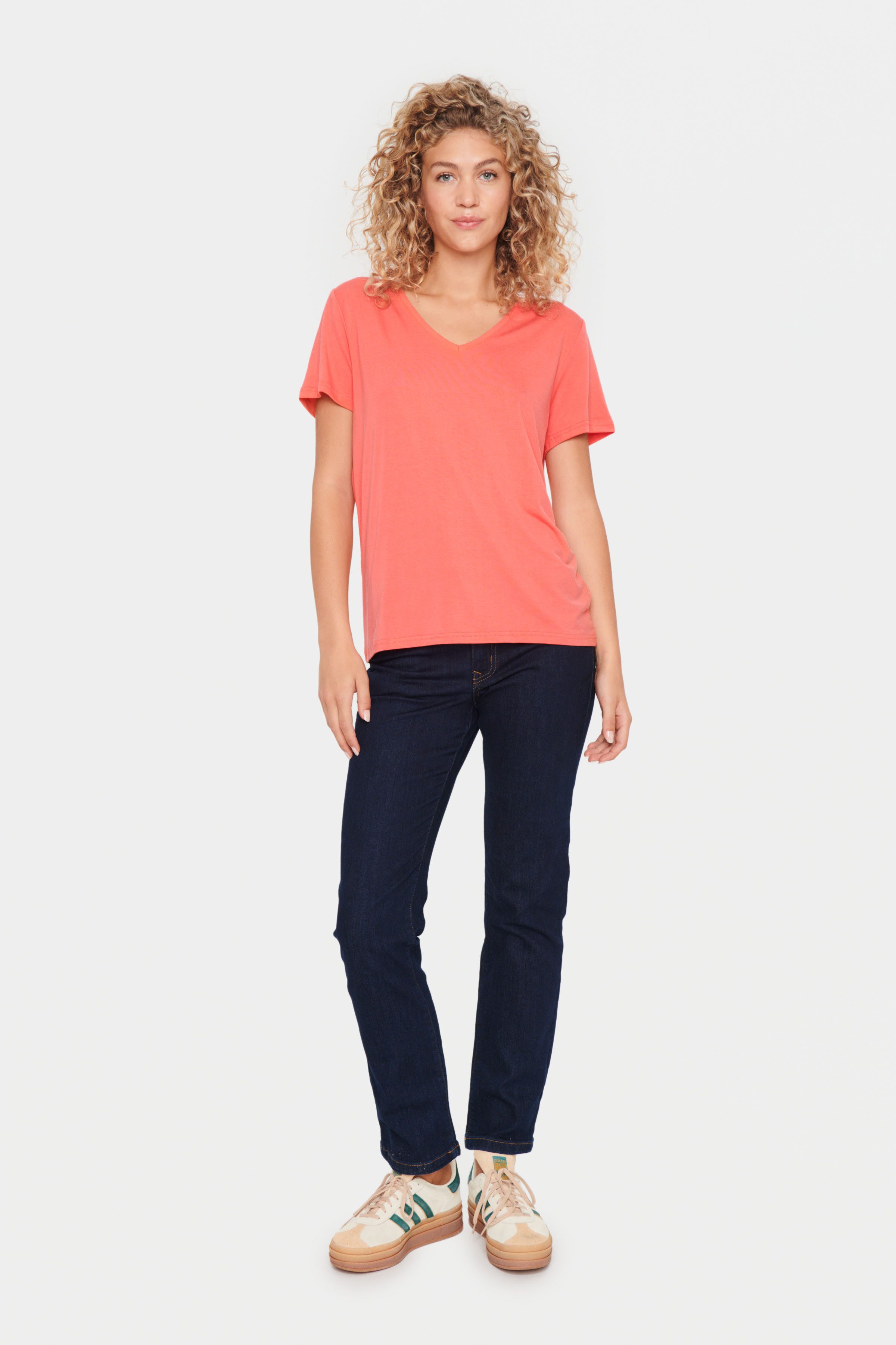 Saint Tropez Shirt met korte mouwen AdeliaSZ V-N T-Shirt