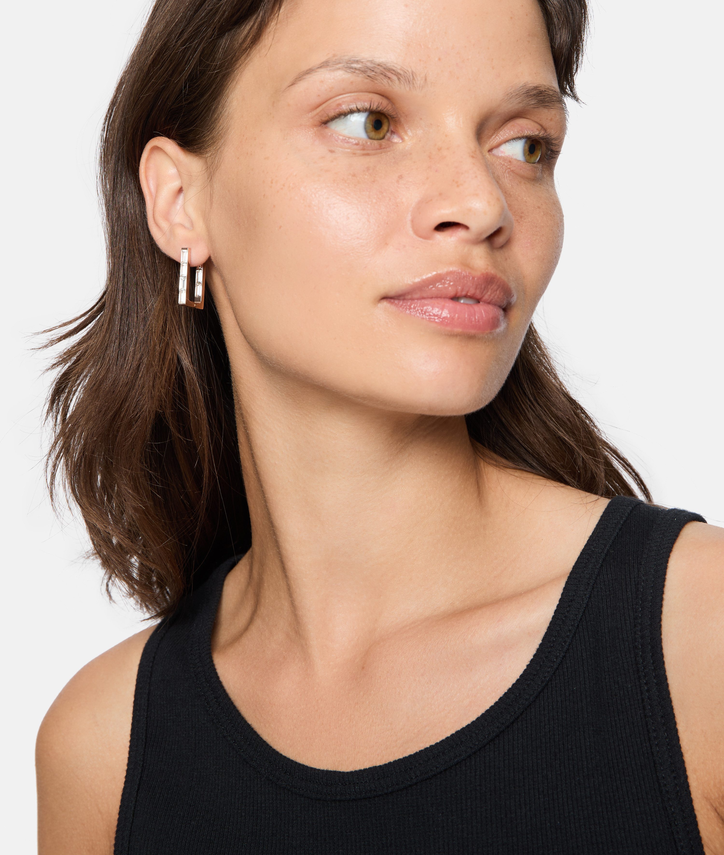 Liebeskind Berlin Paar creolen Sieraden Geschenk RVS Oorbellen Sparkling Link, LJ-1464, LJ-1465
