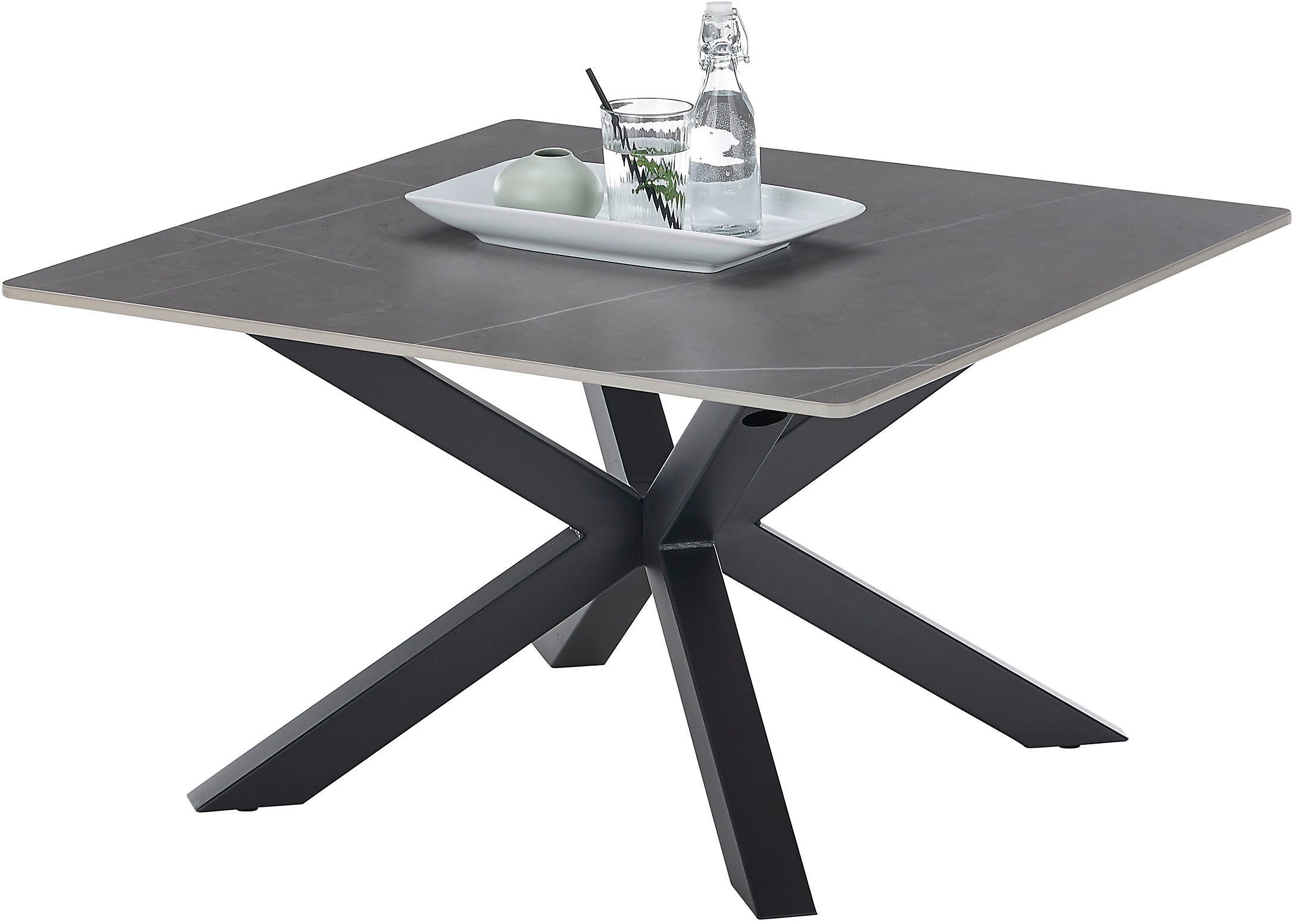 OTTO Stolkom Salontafel Janin Grijs keramiek, verkrijgbaar in 2 kleuruitvoeringen salontafels maat 80 cm x 45 cm x 80 cm grijs