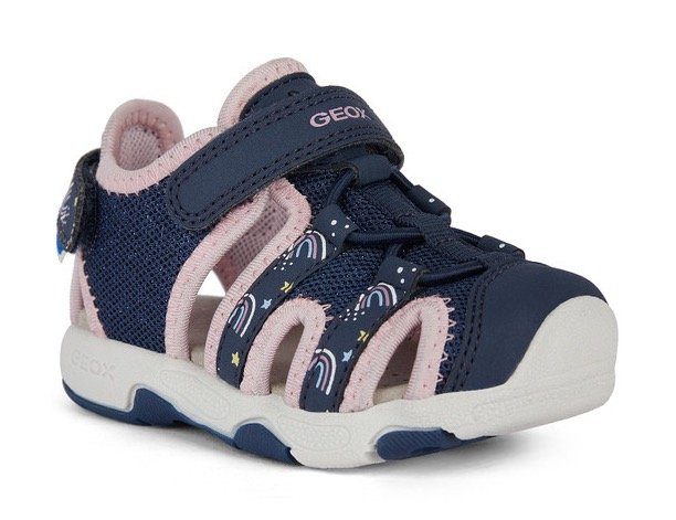Geox Sandalen B SANDAL MULTY GIRL , zomerschoen, klittenbandschoen, sandaal, met geox speciale membraan kinderen meisjes maat 24 EU blauw