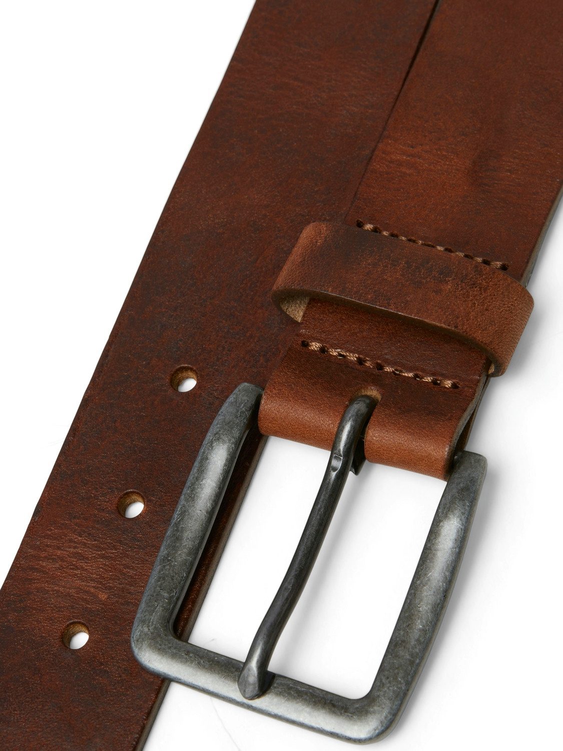 Jack & Jones Leren riem Vintage-look, generfd oppervlak