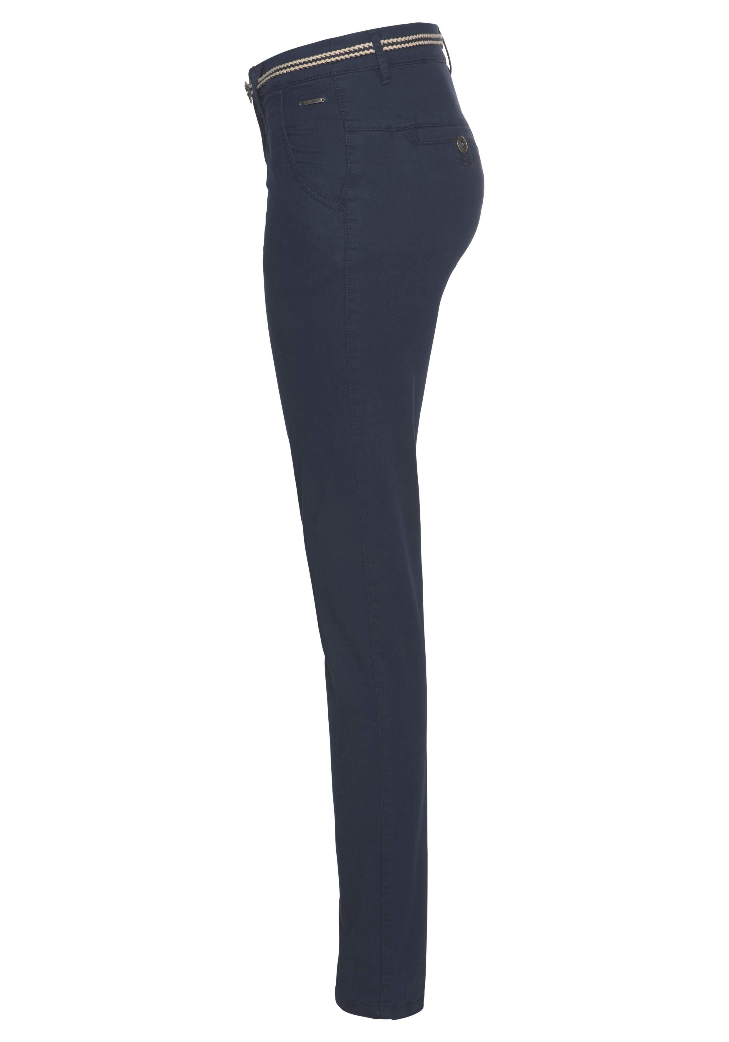 KangaROOS Chino in smal model, met koord te strikken (set, 2-delig, Met riem)