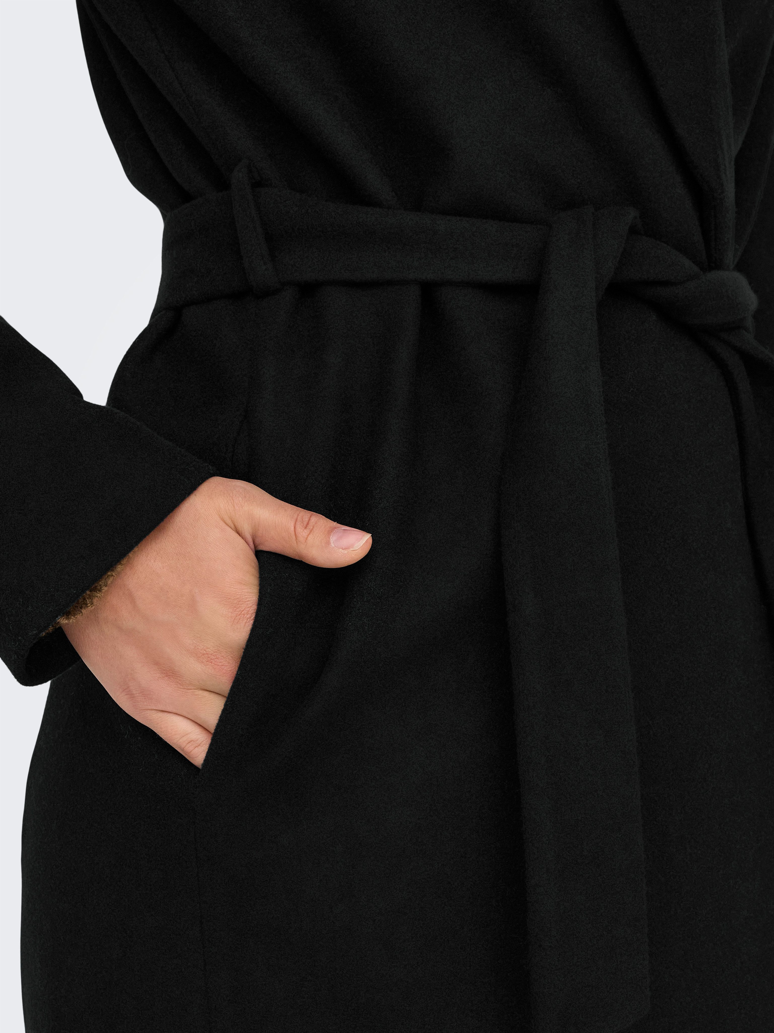 Only Lange jas ONLALVILDA LIFE WRAP COAT OTW