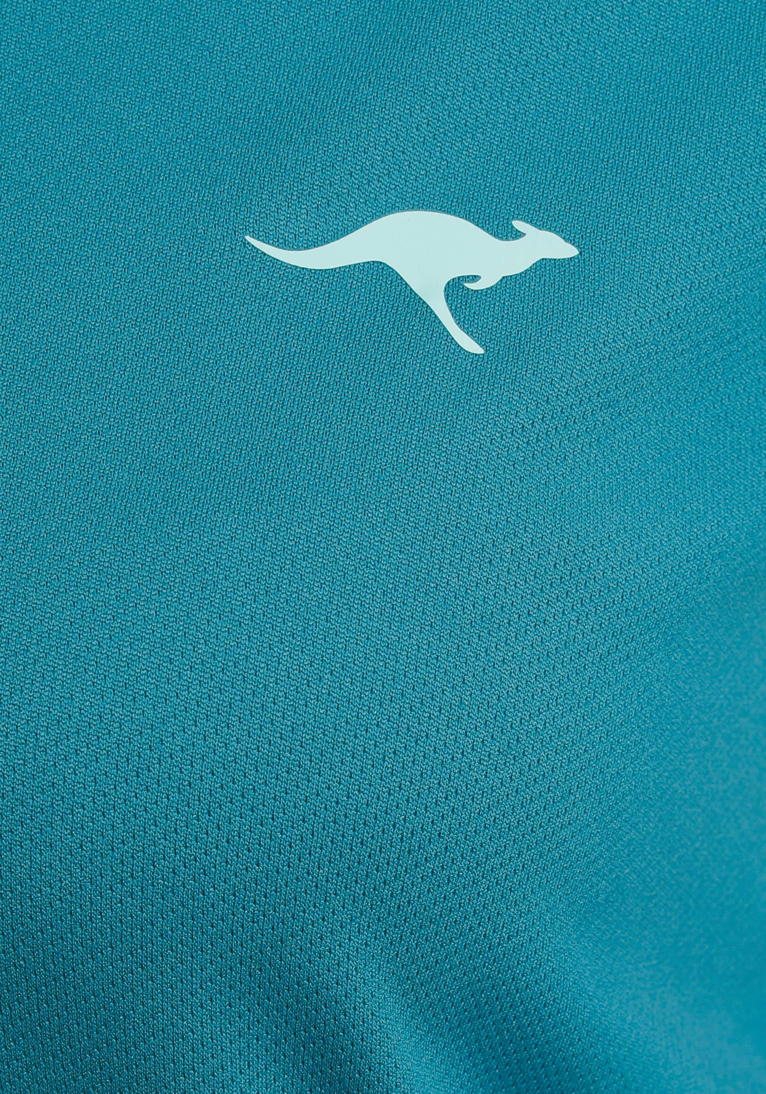 KangaROOS Functioneel shirt Korte mouwen, figuurvolgend, heupbedekkend, met V-hals
