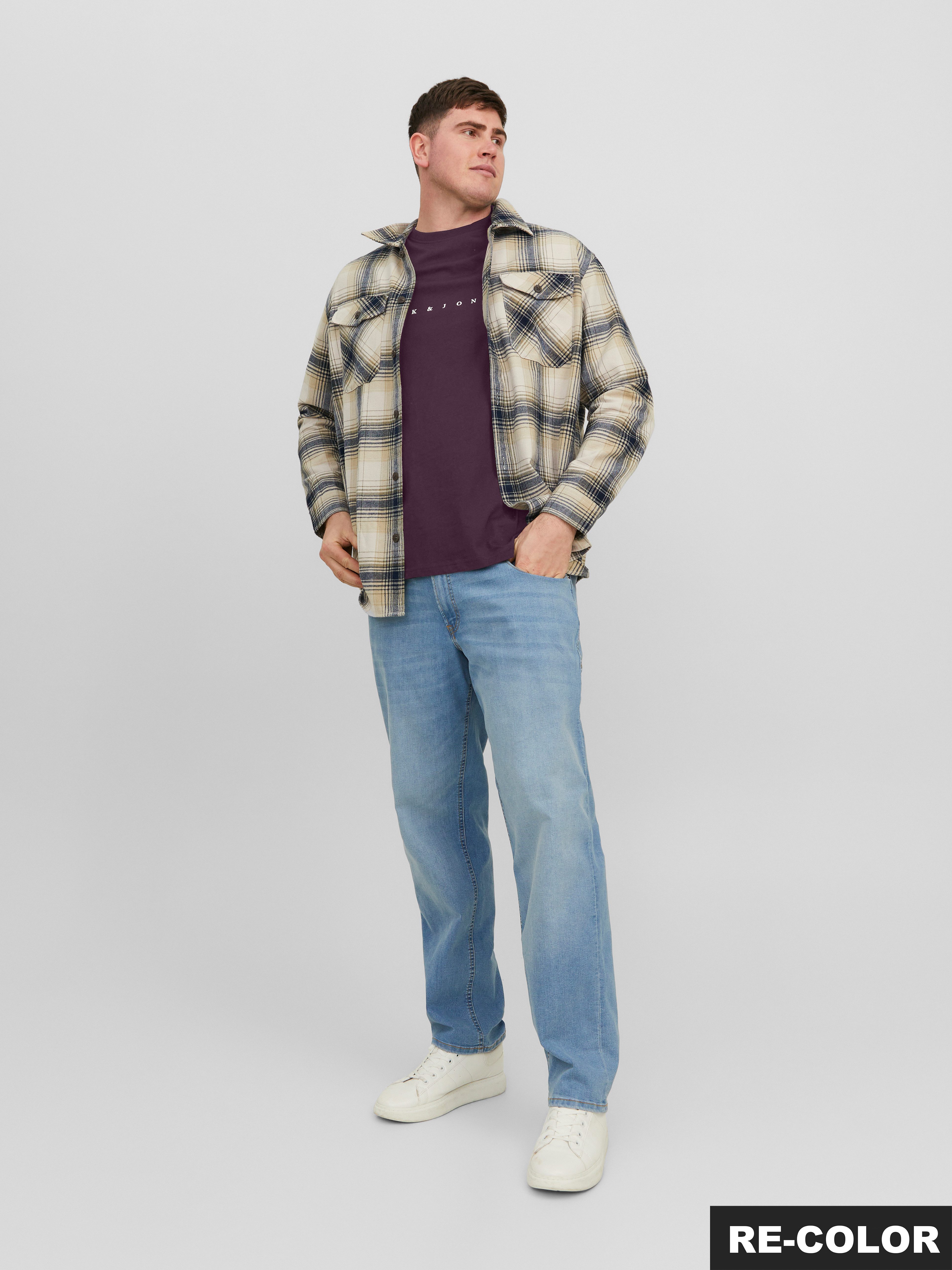 Jack & Jones PlusSize Shirt met ronde hals JJESTAR JJ TEE SS NOOS PLS