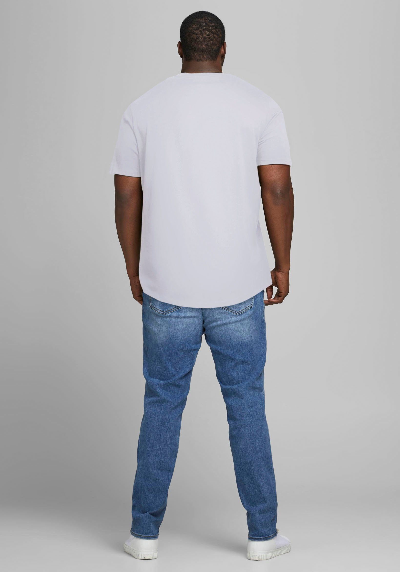 Jack & Jones PlusSize T-shirt NOA TEE met een afgeronde zoom, t/m maat 6xl
