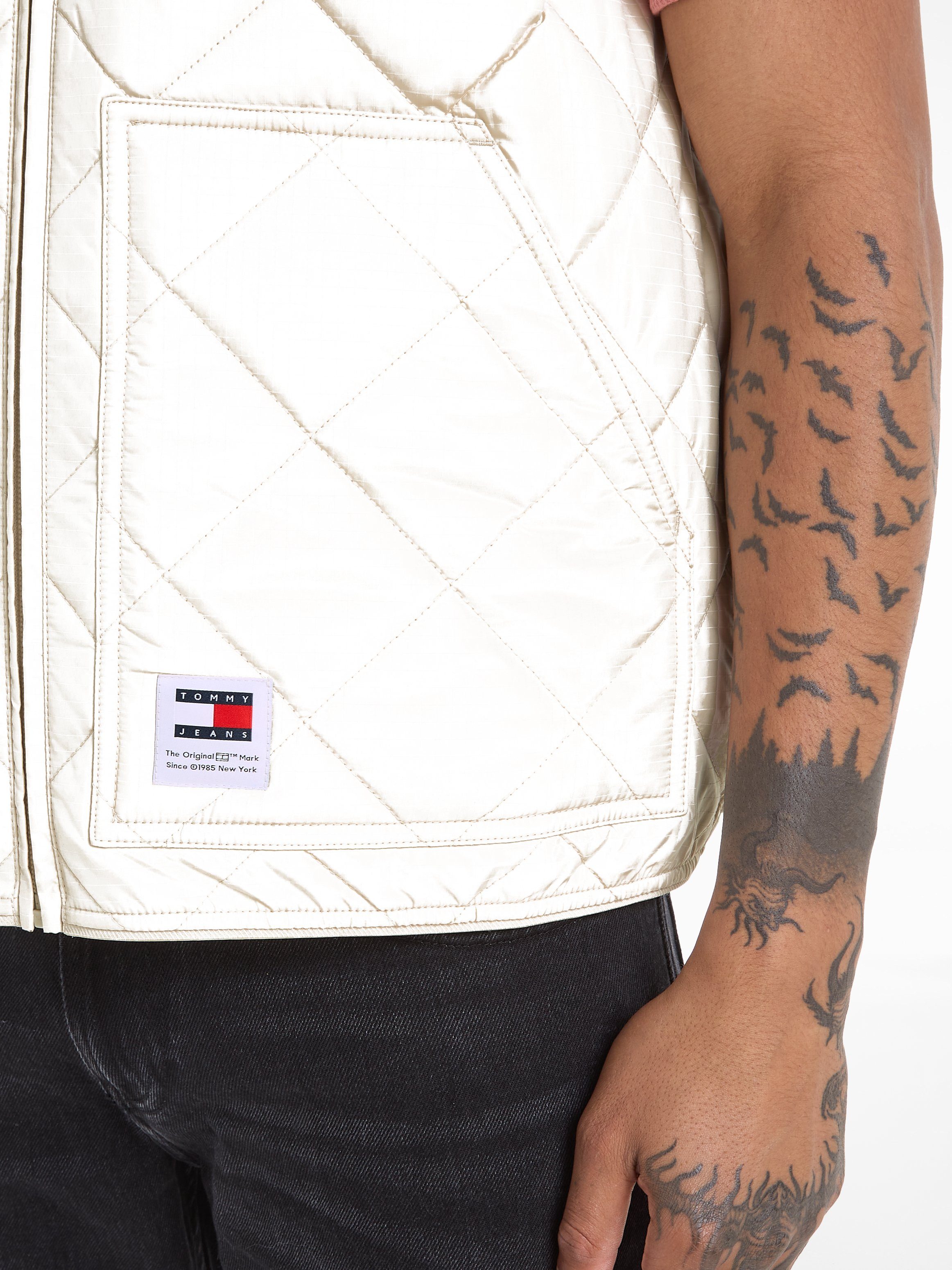 TOMMY JEANS Bodywarmer TJM REG ENTRY VEST met modieus ruitpatroon