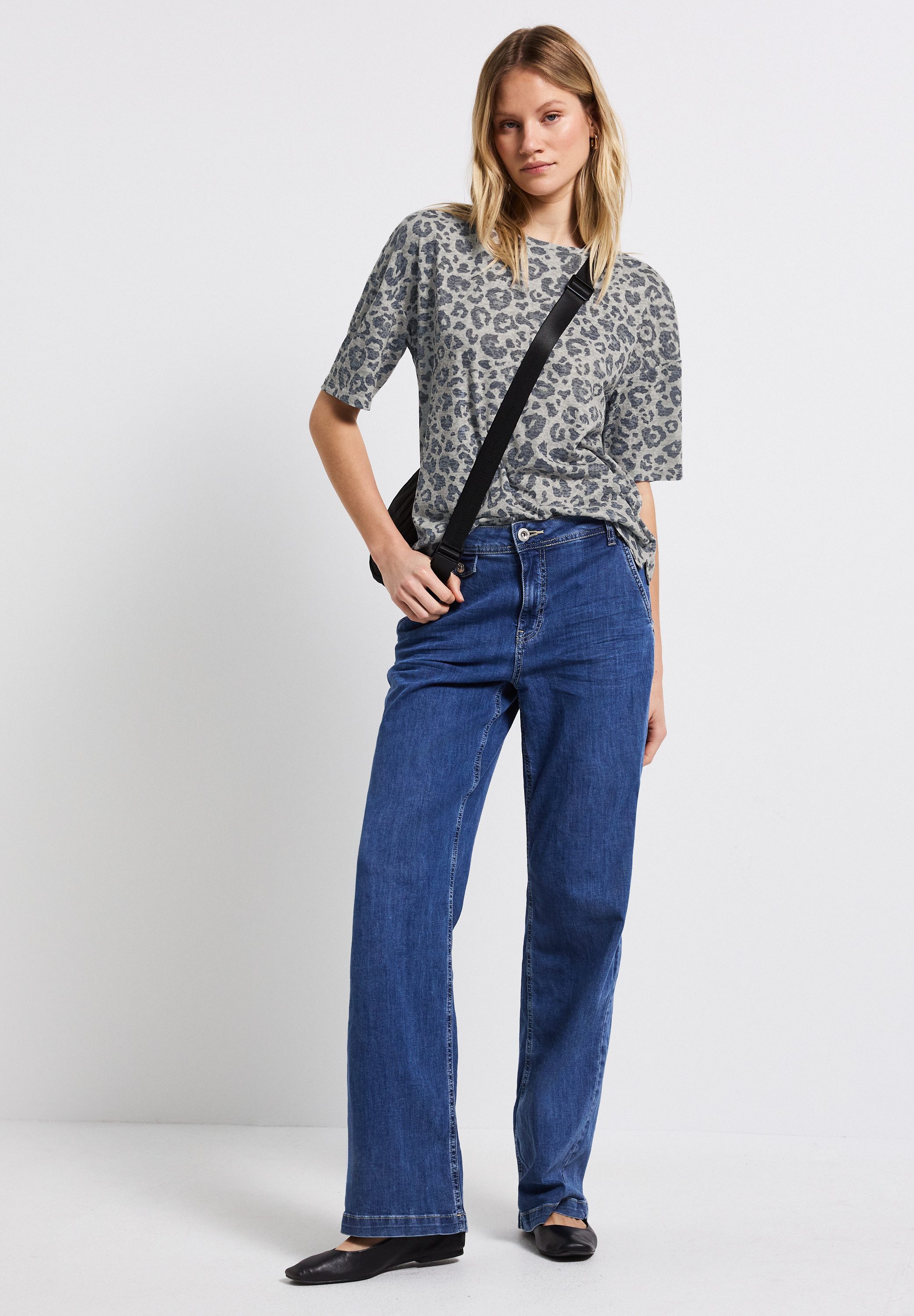 STREET ONE T-shirt met leopatroon