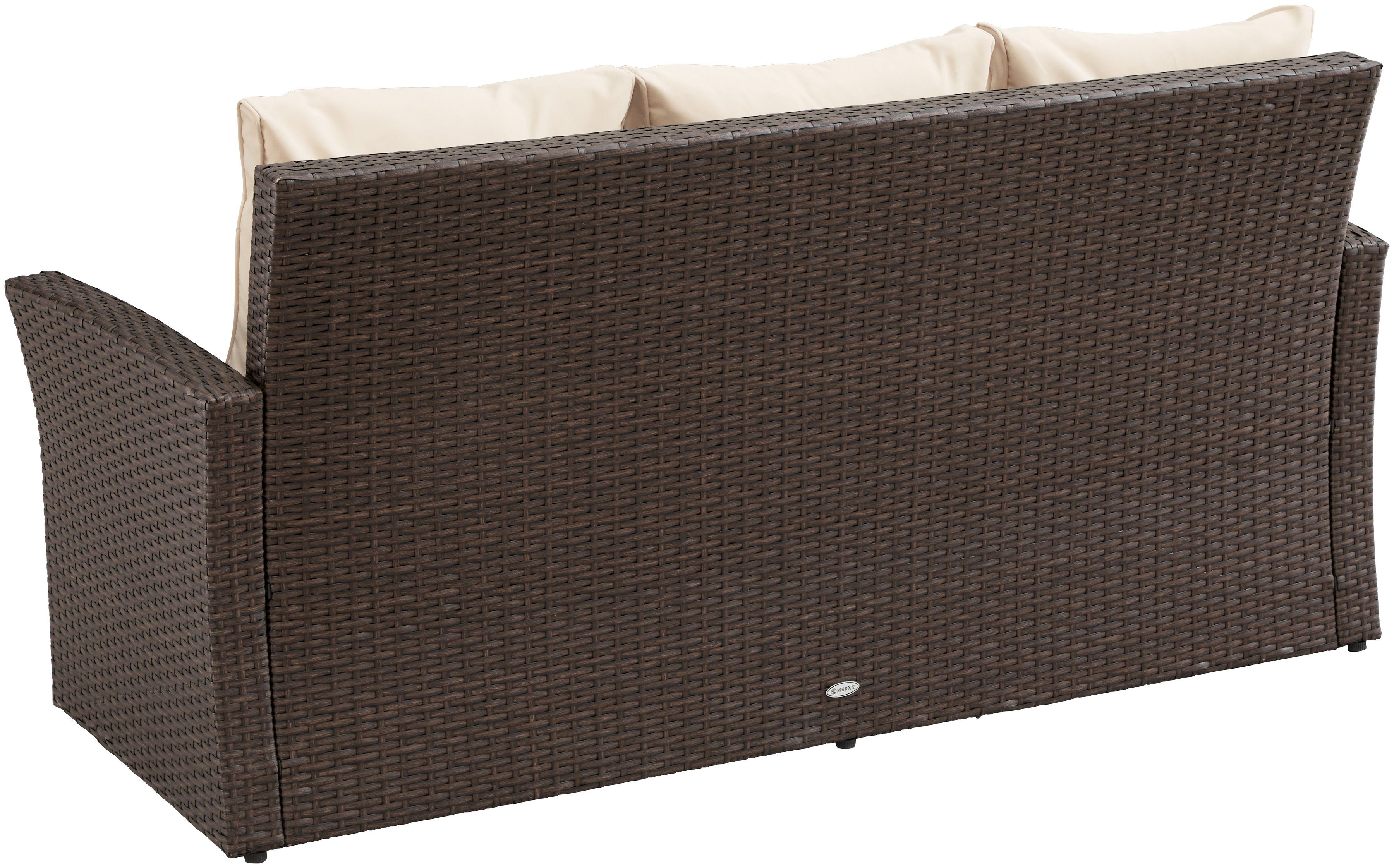 MERXX Tuinset Barcelona 2 banken, zitbank, hocker, tafel (5-delig)