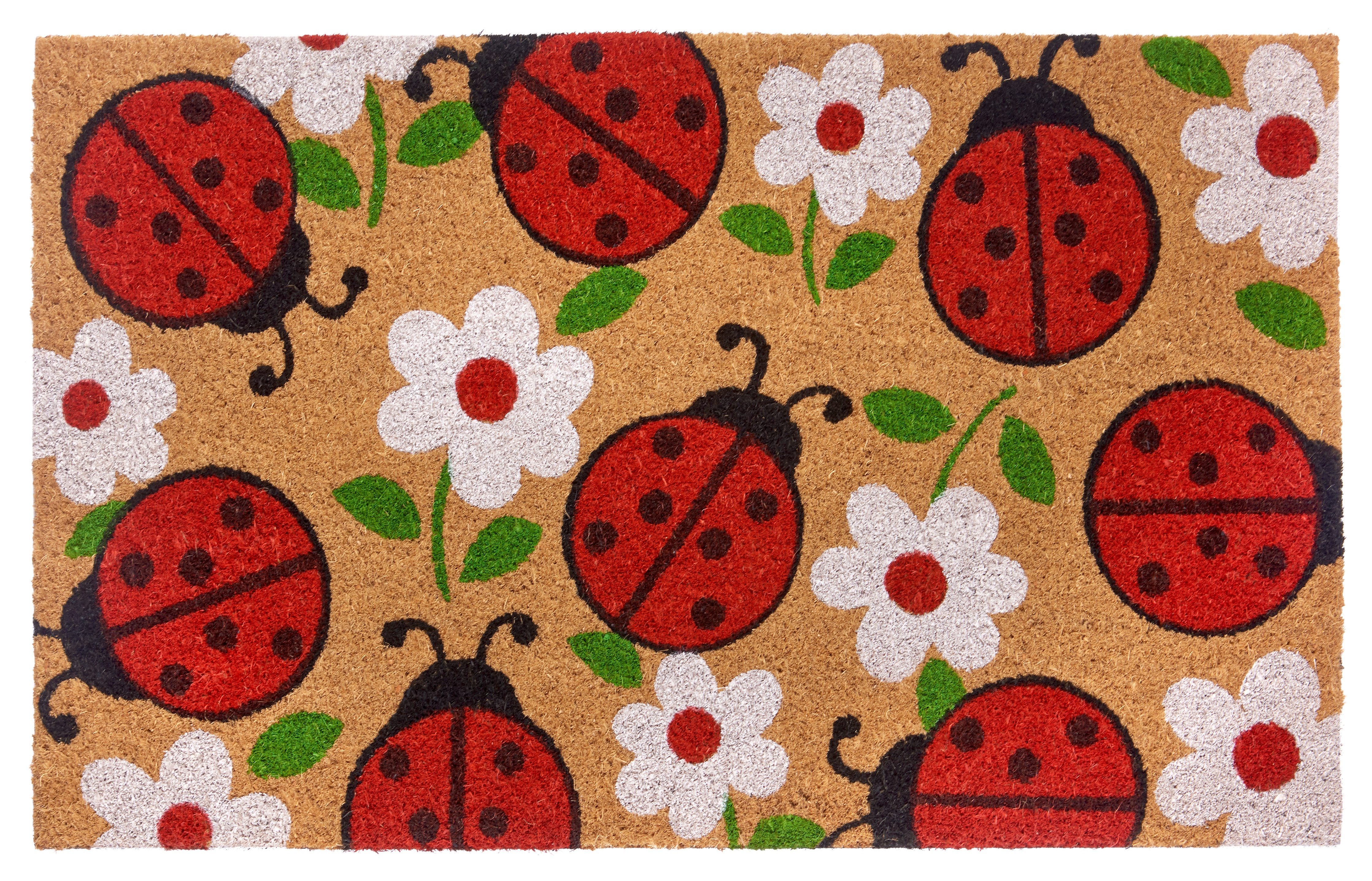 HANSE Home Mat Lady Beetle Kokos, vuilopvangmat, outdoor, antislip, binnen, kokosmat, gang