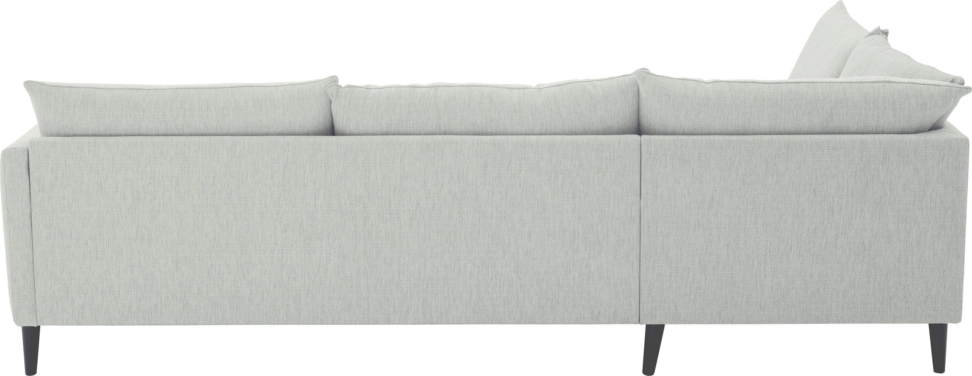 ATLANTIC home collection Hoekbank Rekvik L-vorm met golfvering, met massief houten poten