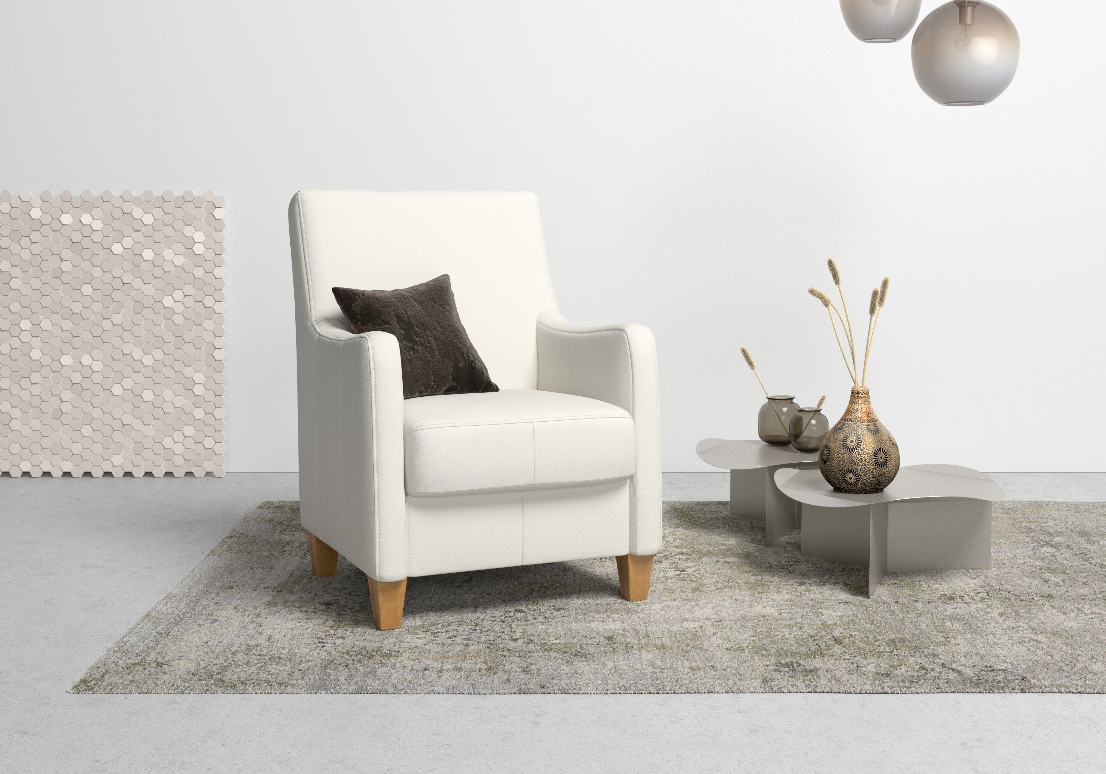 Home affaire Fauteuil Palmera Pocketvering bekleding, passend bij de serie "Palmera" fauteuils wit