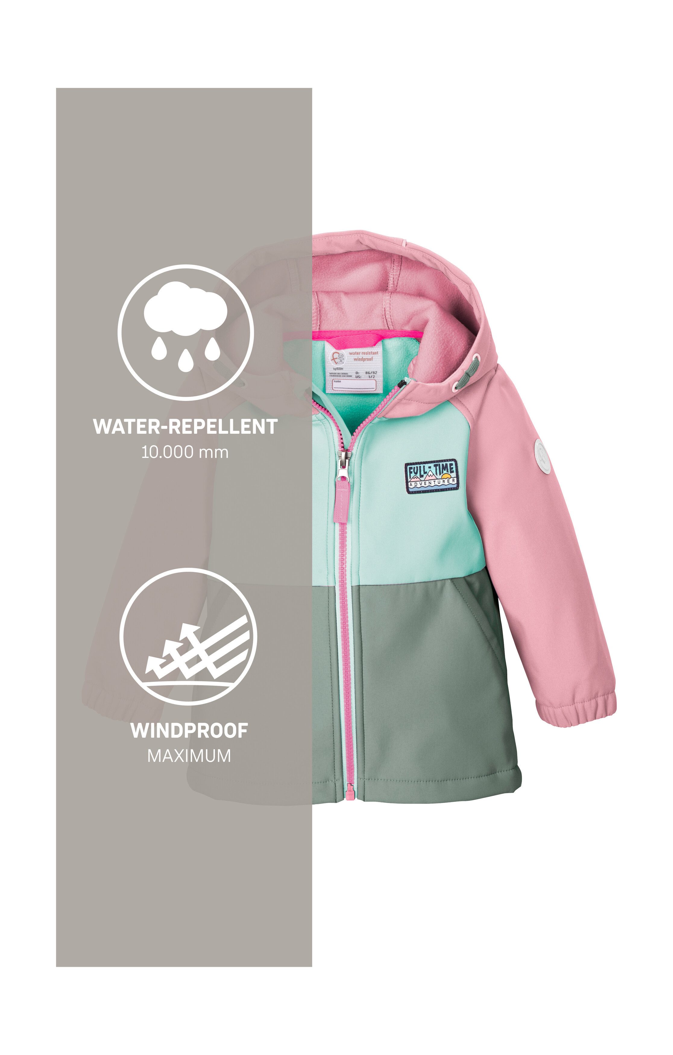first instinct by killtec Softshell-jack FIOS 13 MNS SFTSHLL JCKT Softshelljack: waterafstotend, winddicht, PFAS-vrij geïmpregneerd