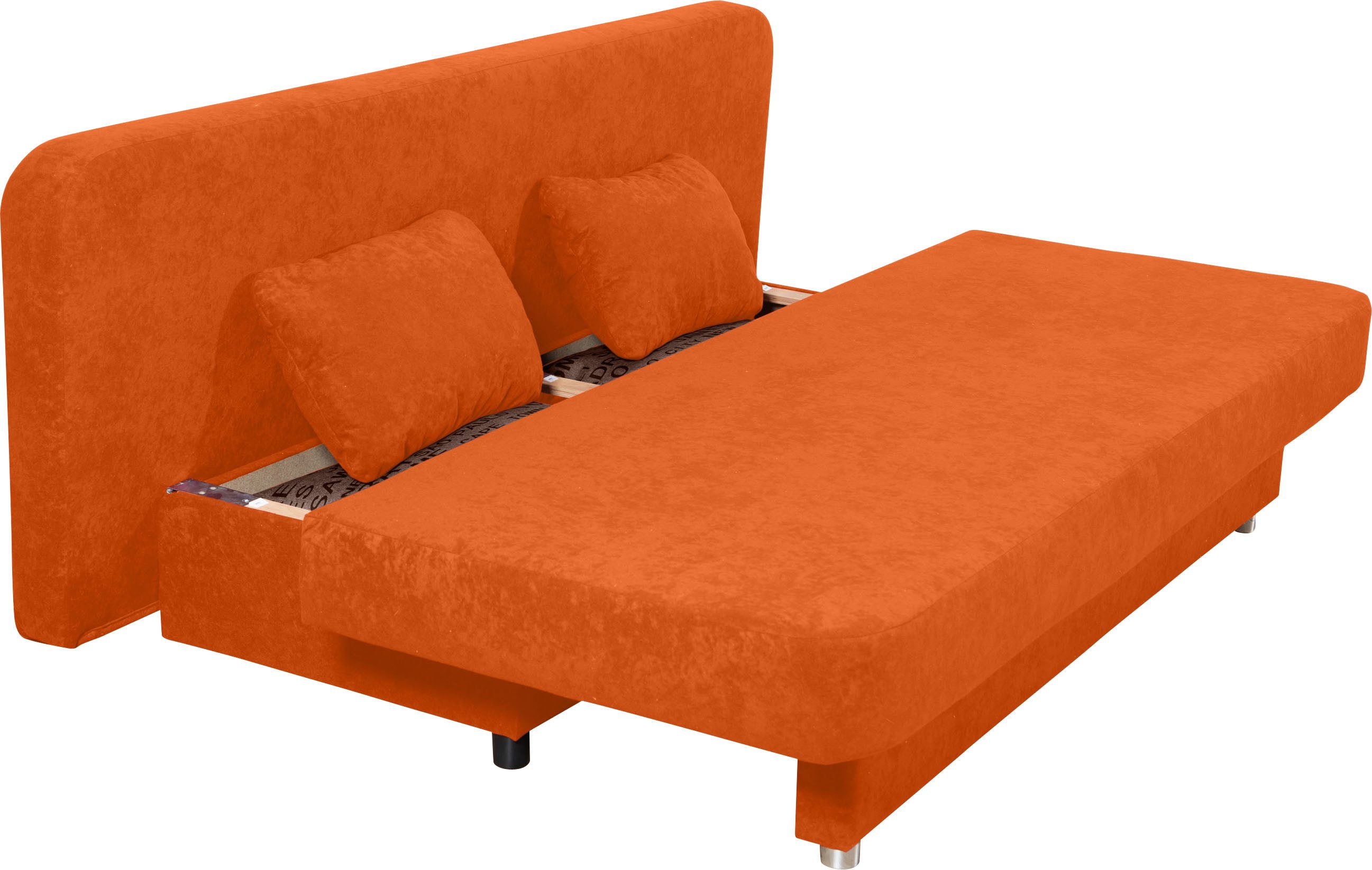 COLLECTION AB Slaapbank ULLA inclusief bedfunctie en opbergruimte Slaapbank, bedfunctie, bedlade, incl. rugkussens, armleuningkussens