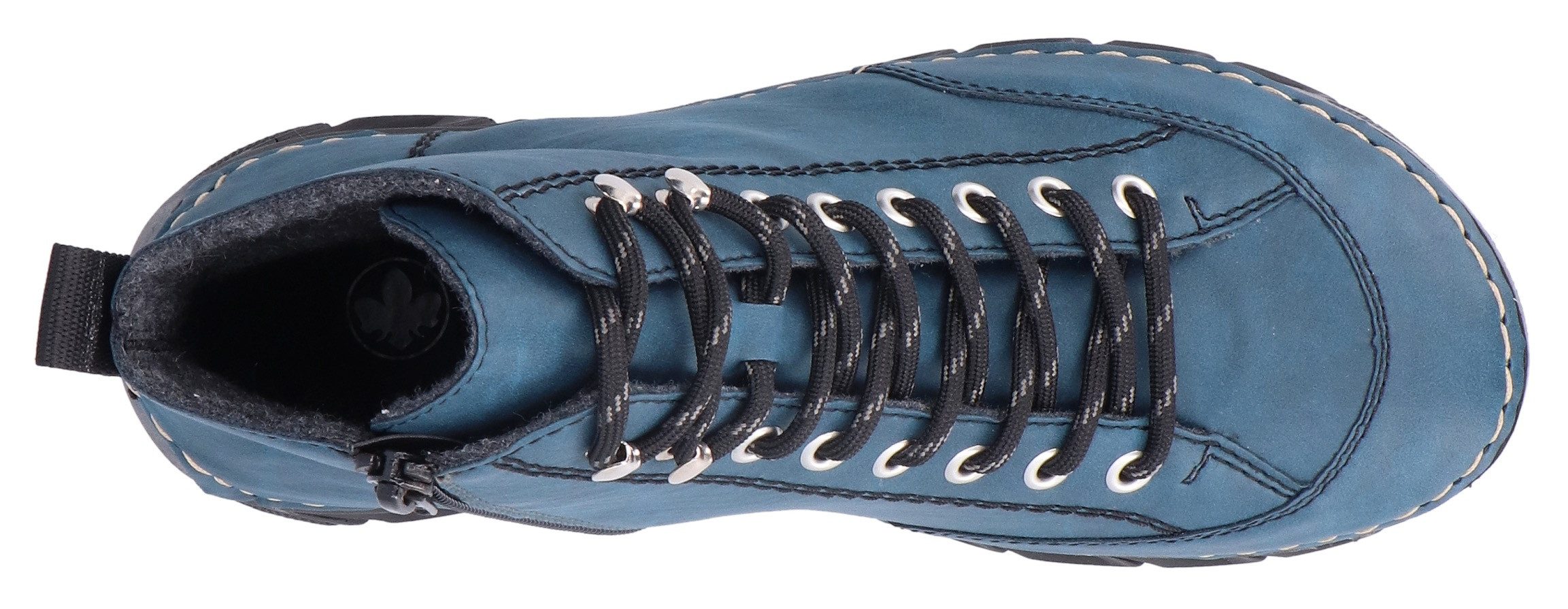 Rieker Sneakers vrijetijdsschoen, lage schoen, veterschoen met binnenrits