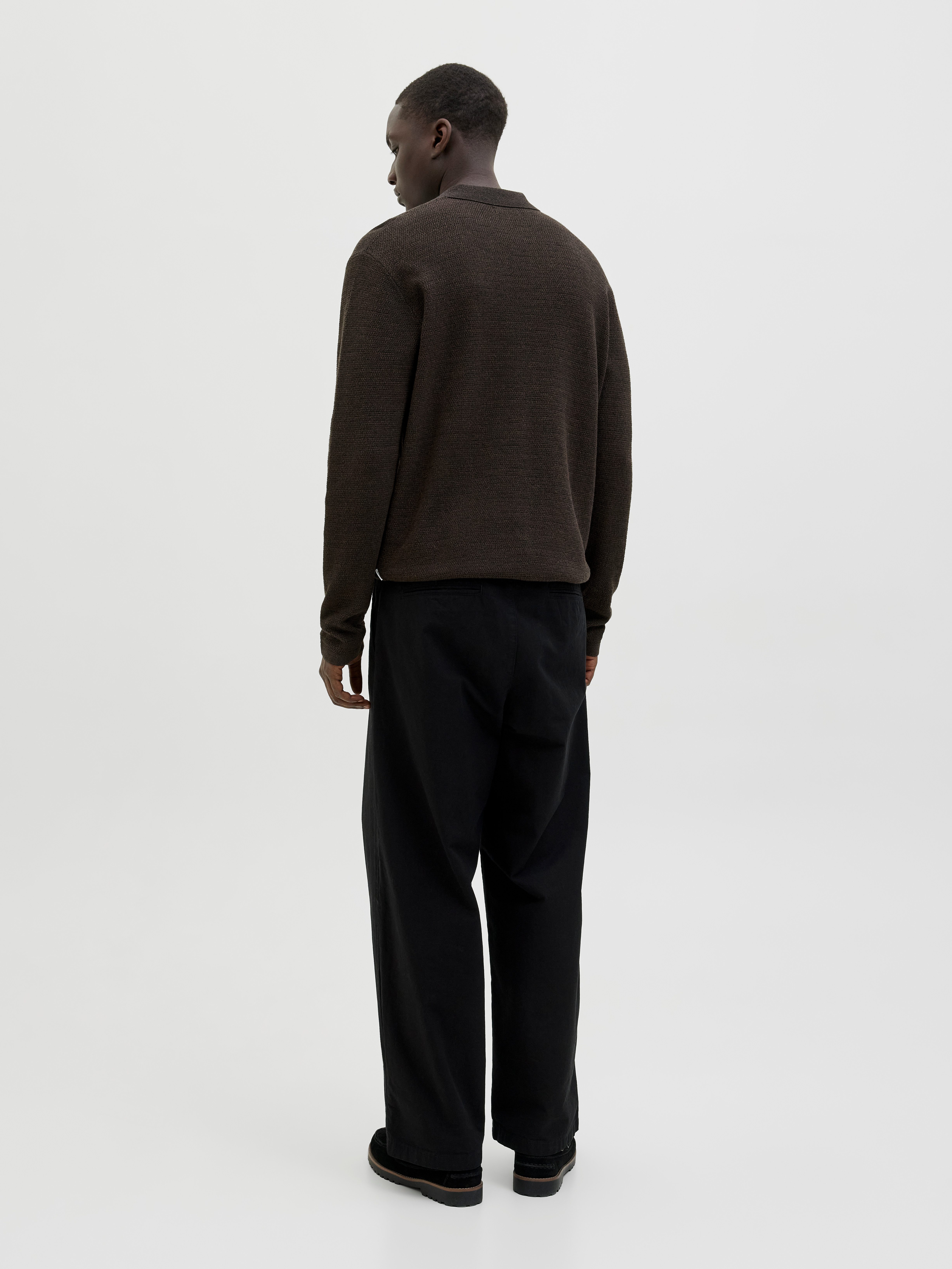 Jack & Jones Gebreide trui JJEGEORGE KNIT POLO LS SN