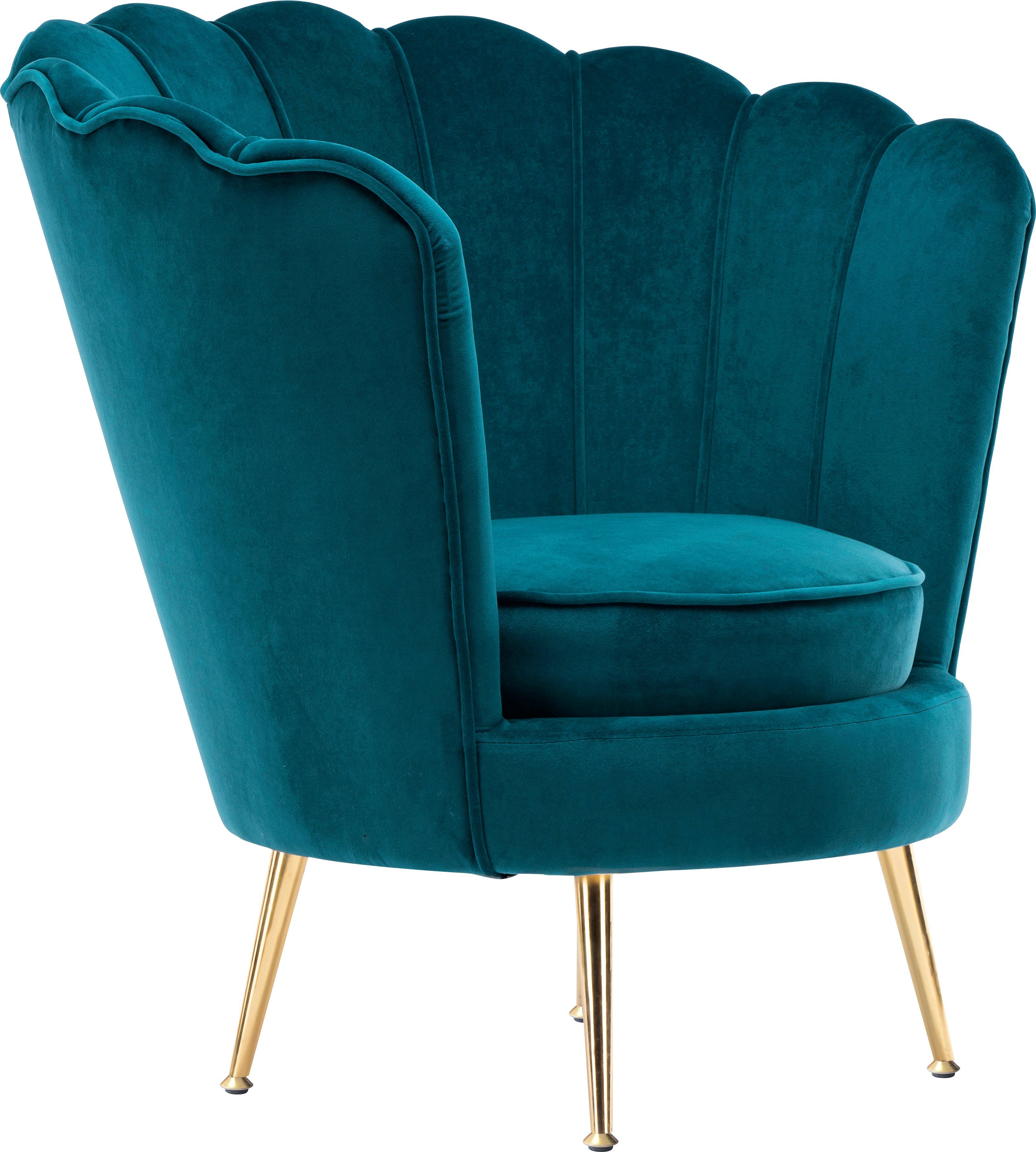 Kayoom Fauteuil Sofa Barbara 125, hoogwaardige fluwelen stof met fluweelachtige aanraking (1 stuk)