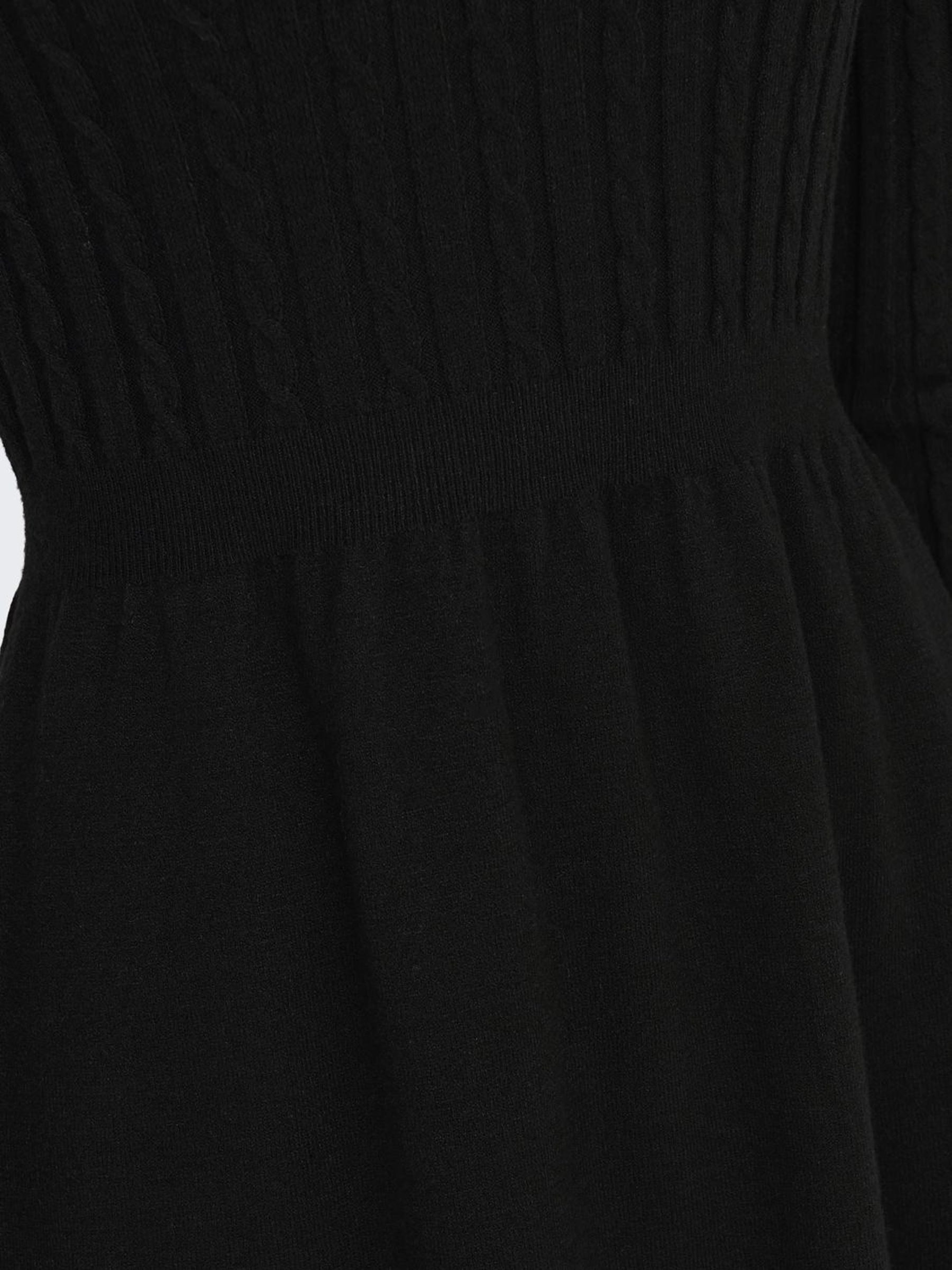 Only Gebreide jurk ONLFIA LS CABLE DRESS KNT