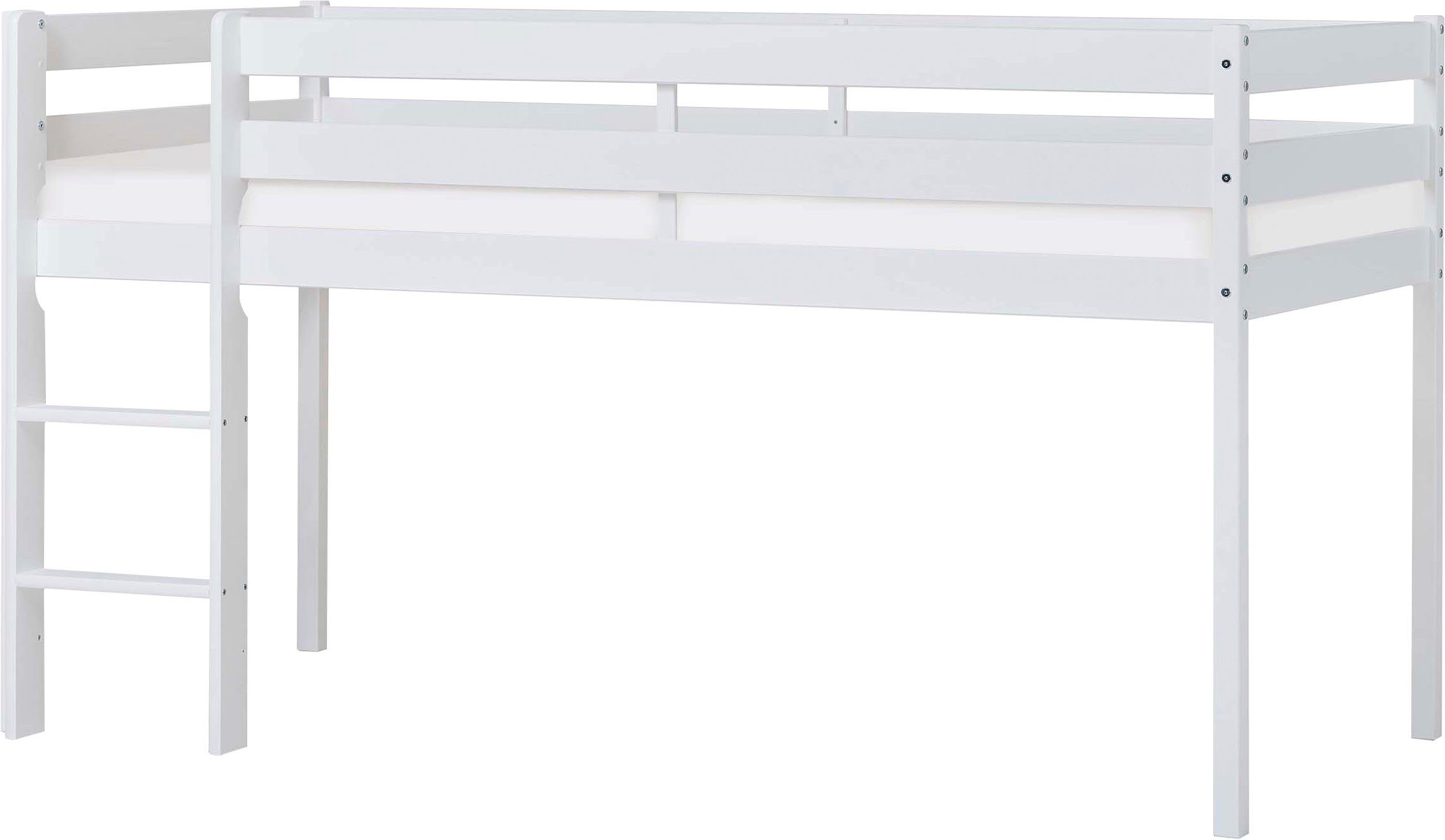 Hoppekids Speelbed ECO COMFORT, hoogslaper, deelbaar in 2 eenpersoonsbedden kinderbedden wit