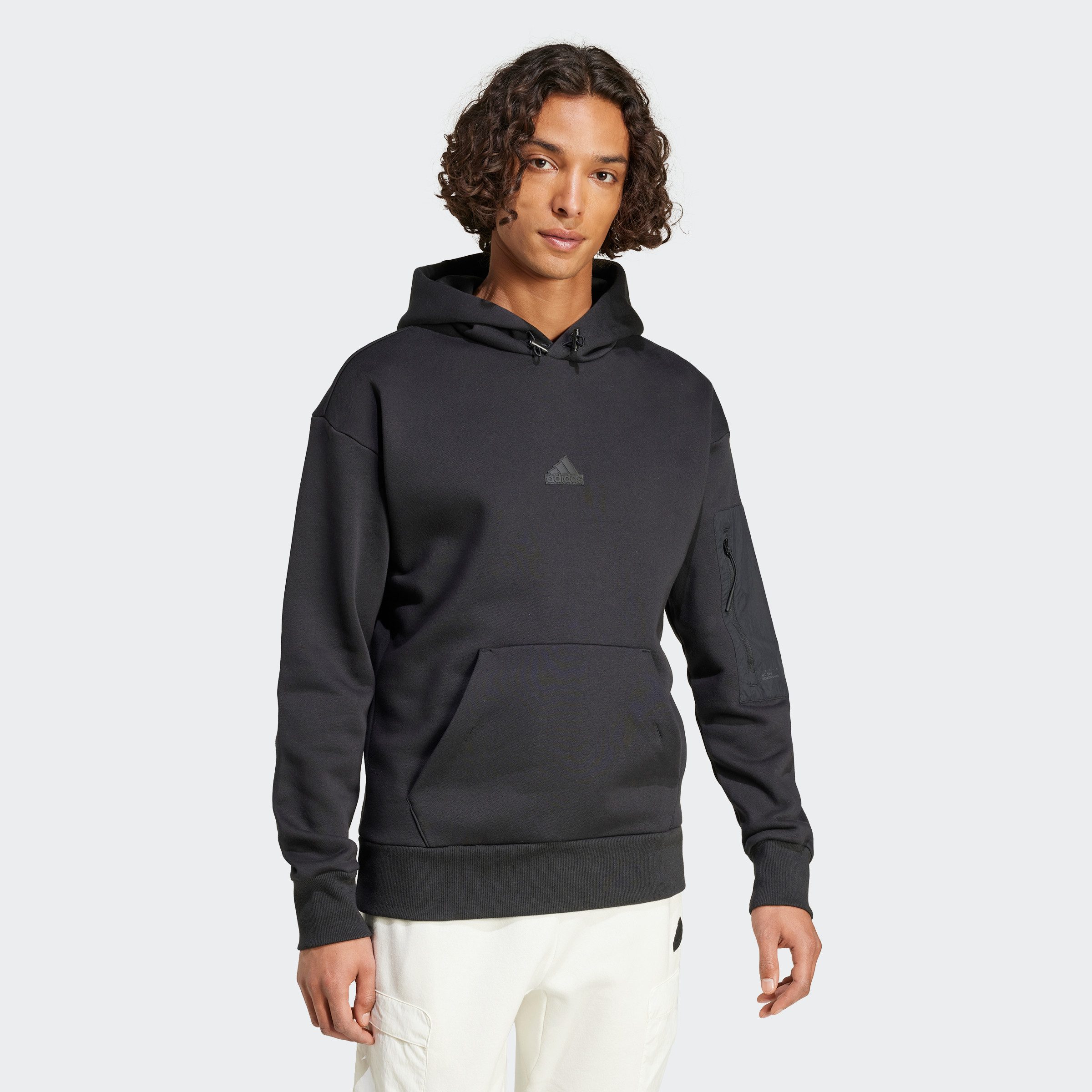 Adidas City Escape Fleece Hoodie Black Heren