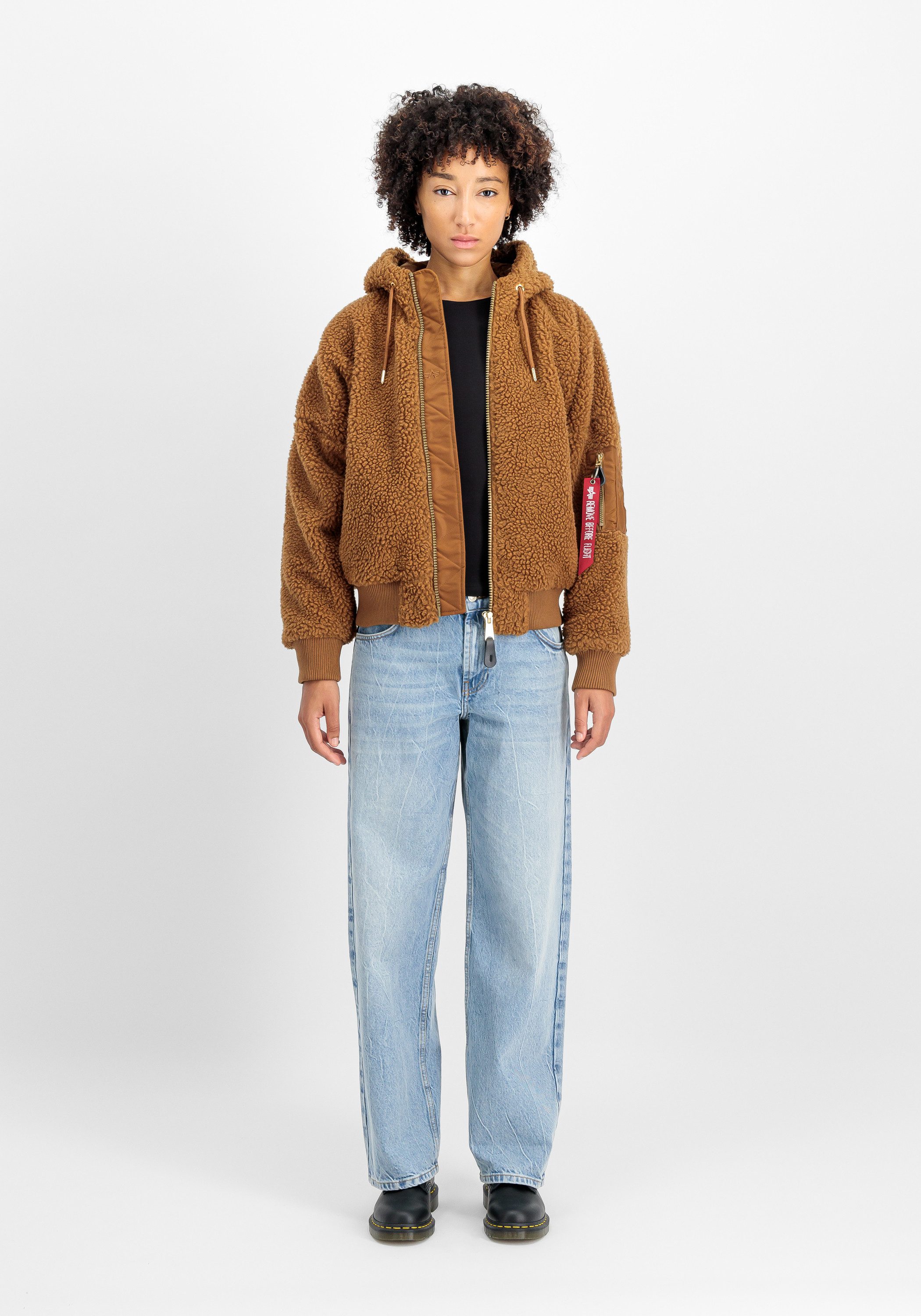Alpha Industries Bomberjack Alpha Industries Women - Bomber Jackets MA-1 OS Hooded Teddy W