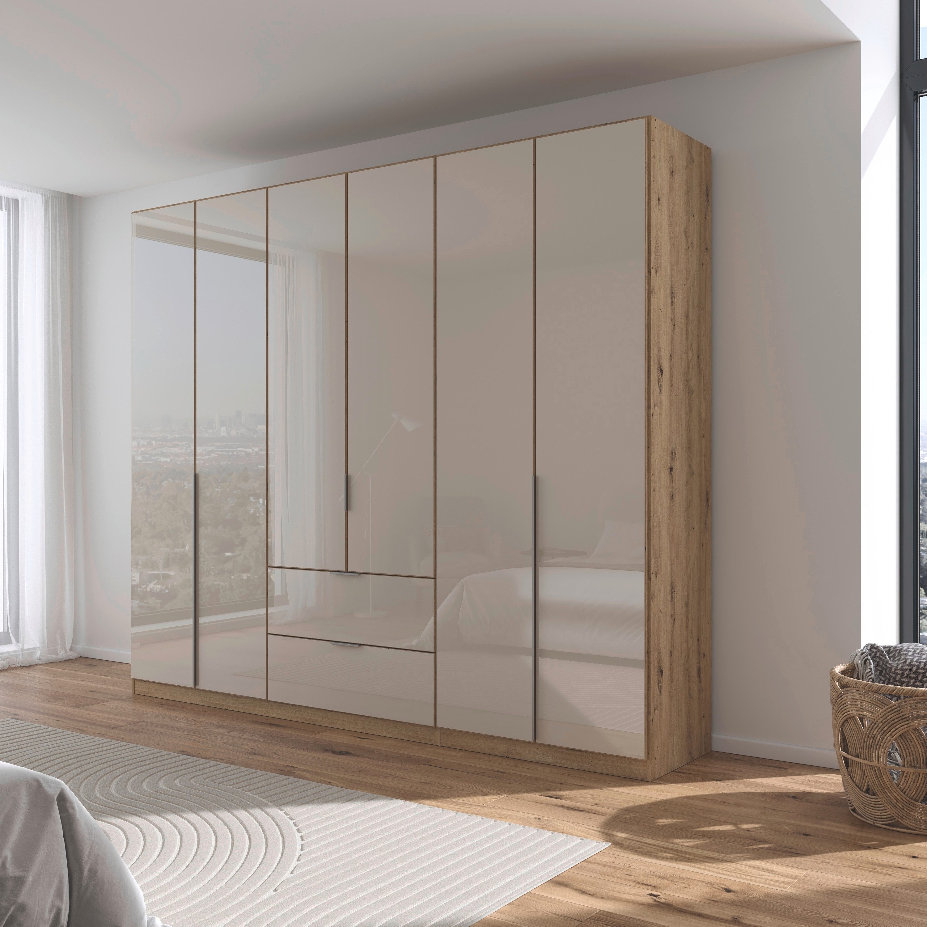 rauch Draaideurkast Kledingkasten kast garderobe AGORDO met glazen front