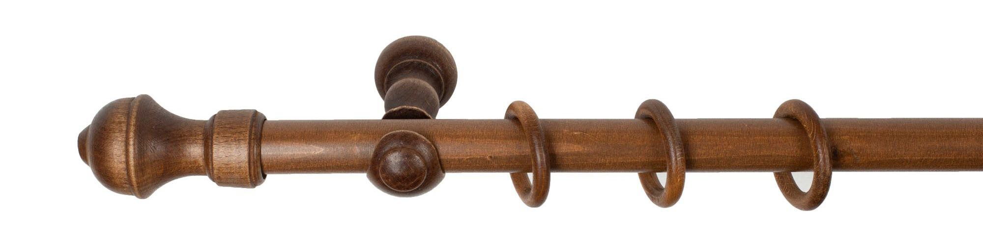 SN DECO GROUP Gordijnroede Ares 28 mm, hout, verschillende lengtes en kleuren, compleet set
