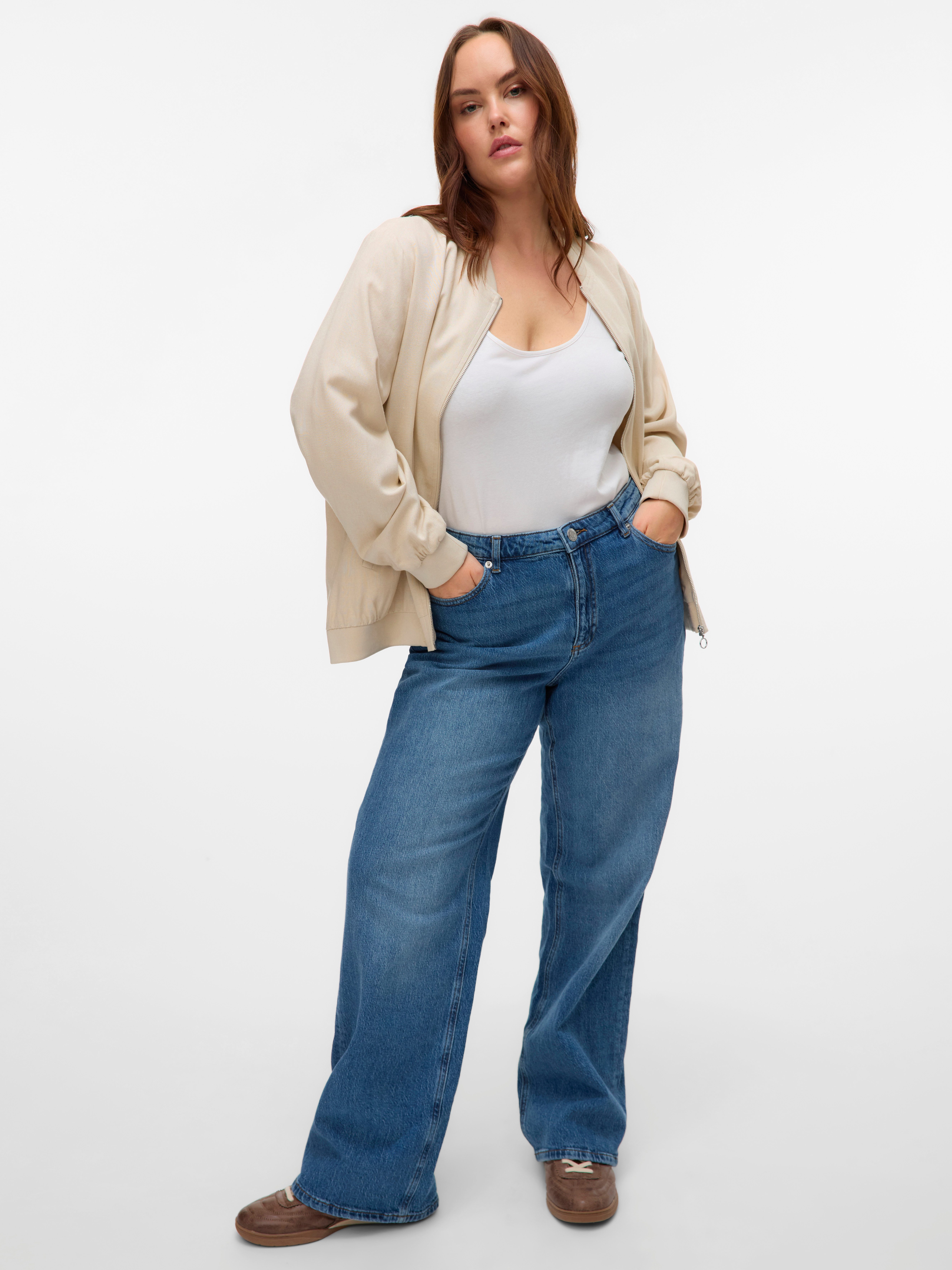 Vero Moda Curve High-waist jeans VMCTESSA HR WIDE J RA380 GA CUR NOOS