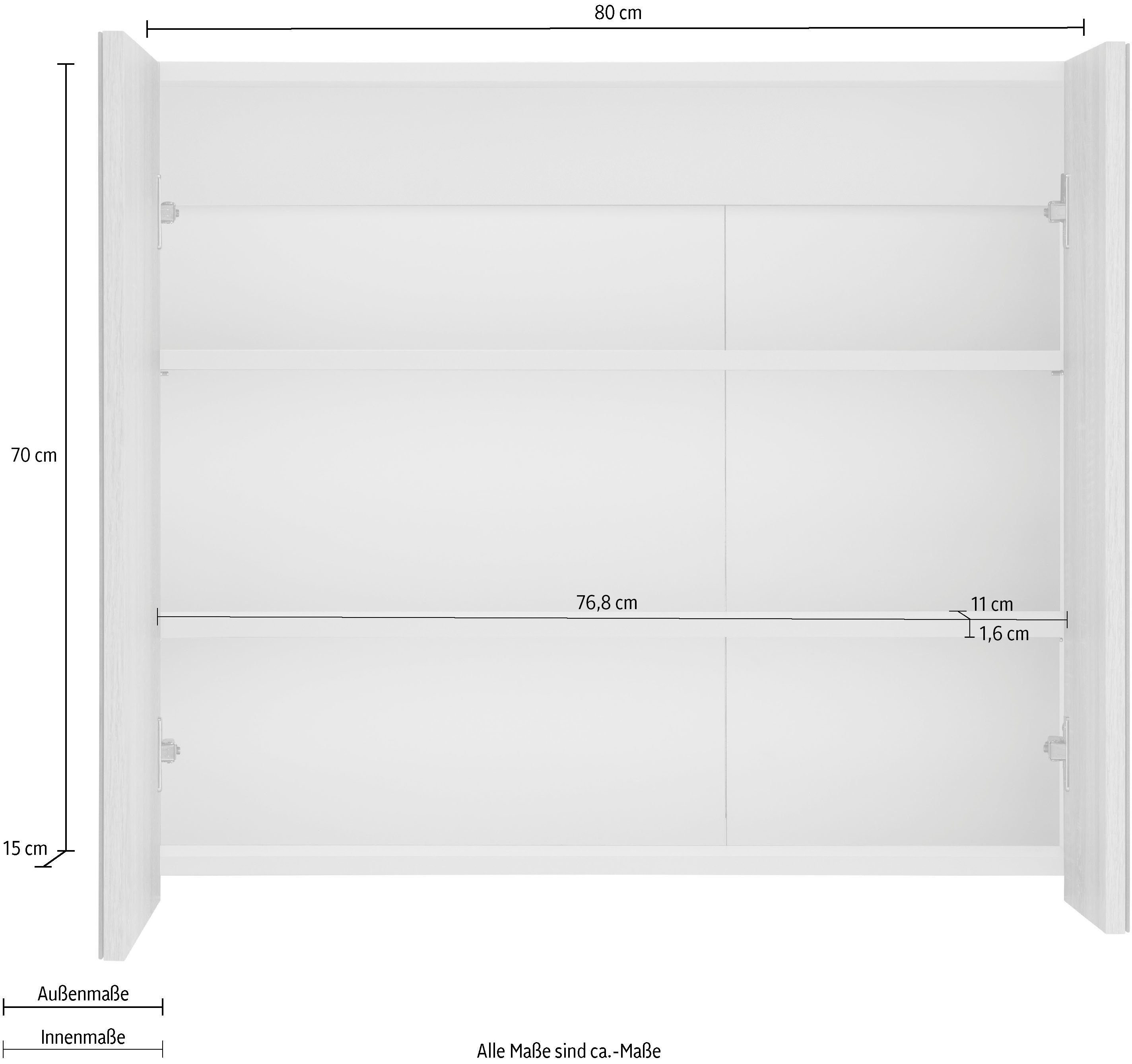Home affaire Spiegelkast Wisla Breedte 80 cm