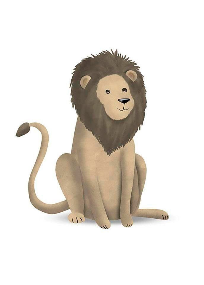 Komar Poster Cute animal Lion Hoogte: 50 cm