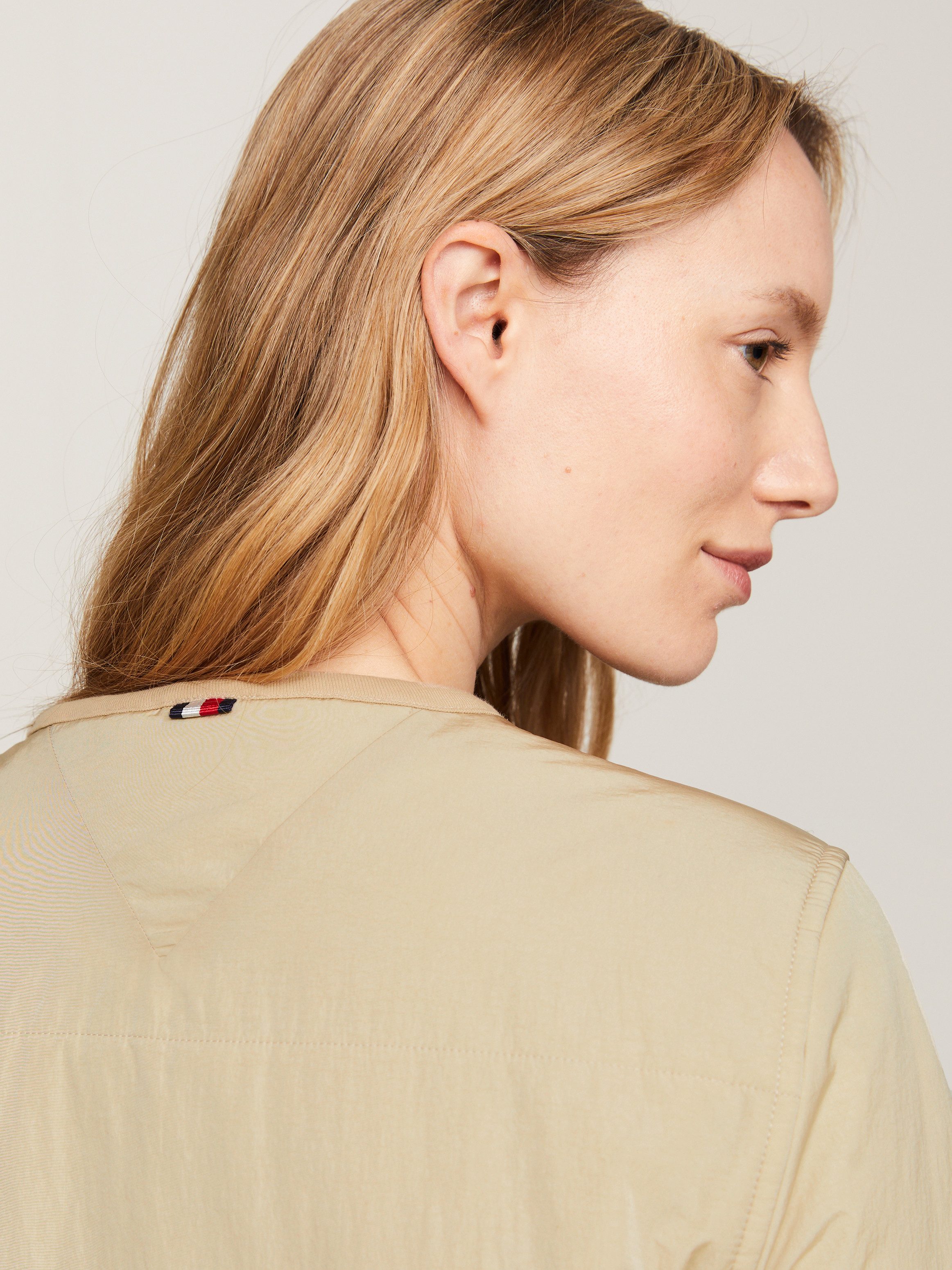 Tommy Hilfiger Gewatteerde jas JERSEY LINED JACKET met tommy jeans-merklabel